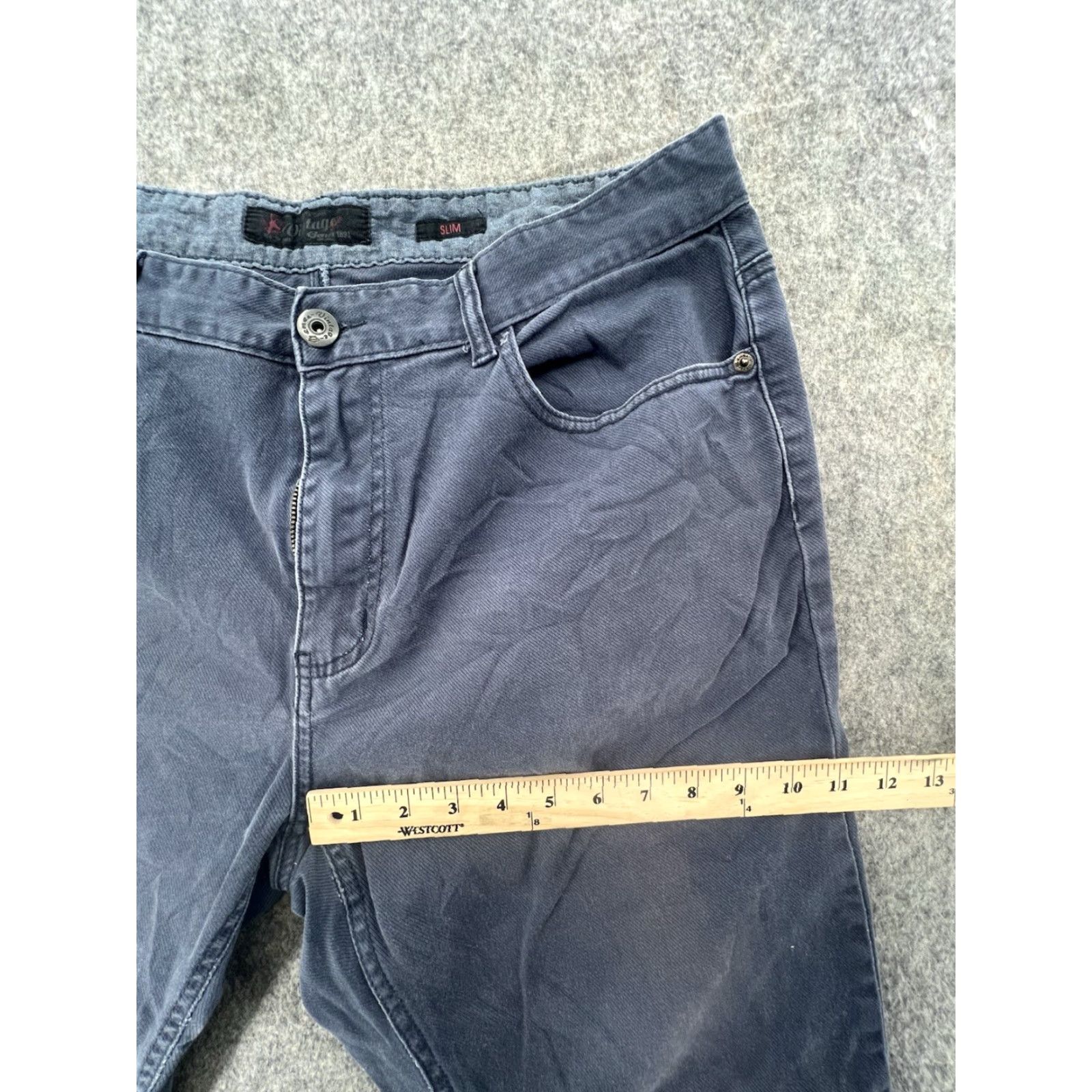 Vintage VINTAGE Genes Stone Jeans Men's Slim Fit 38x32 Gray Denim Stone Modern Straight 5-Pocket Alberto Stone Modern Fit Regular Men Jeans Size US 38 / EU 54 - 3 Thumbnail