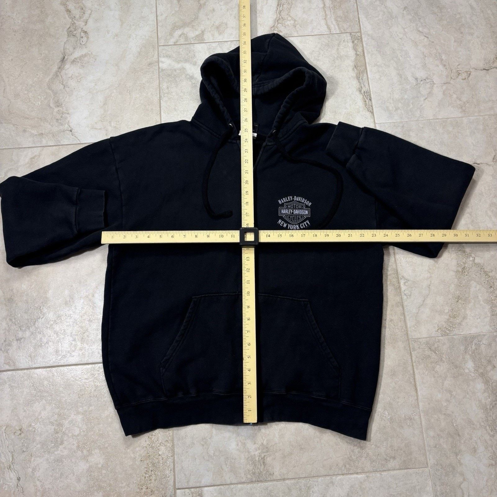 Harley Davidson Vintage Harley Davidson Full Zip Hoodie Sweatshirt New York Size US L / EU 52-54 / 3 - 6 Thumbnail