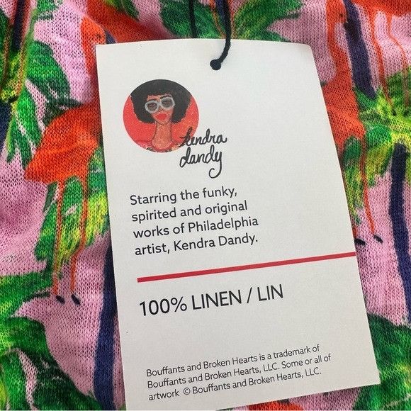 Other NWT “Bouffants & Broken Hearts” Linen Floral Halter Neck Top Size S / US 4 / IT 40 - 6 Thumbnail