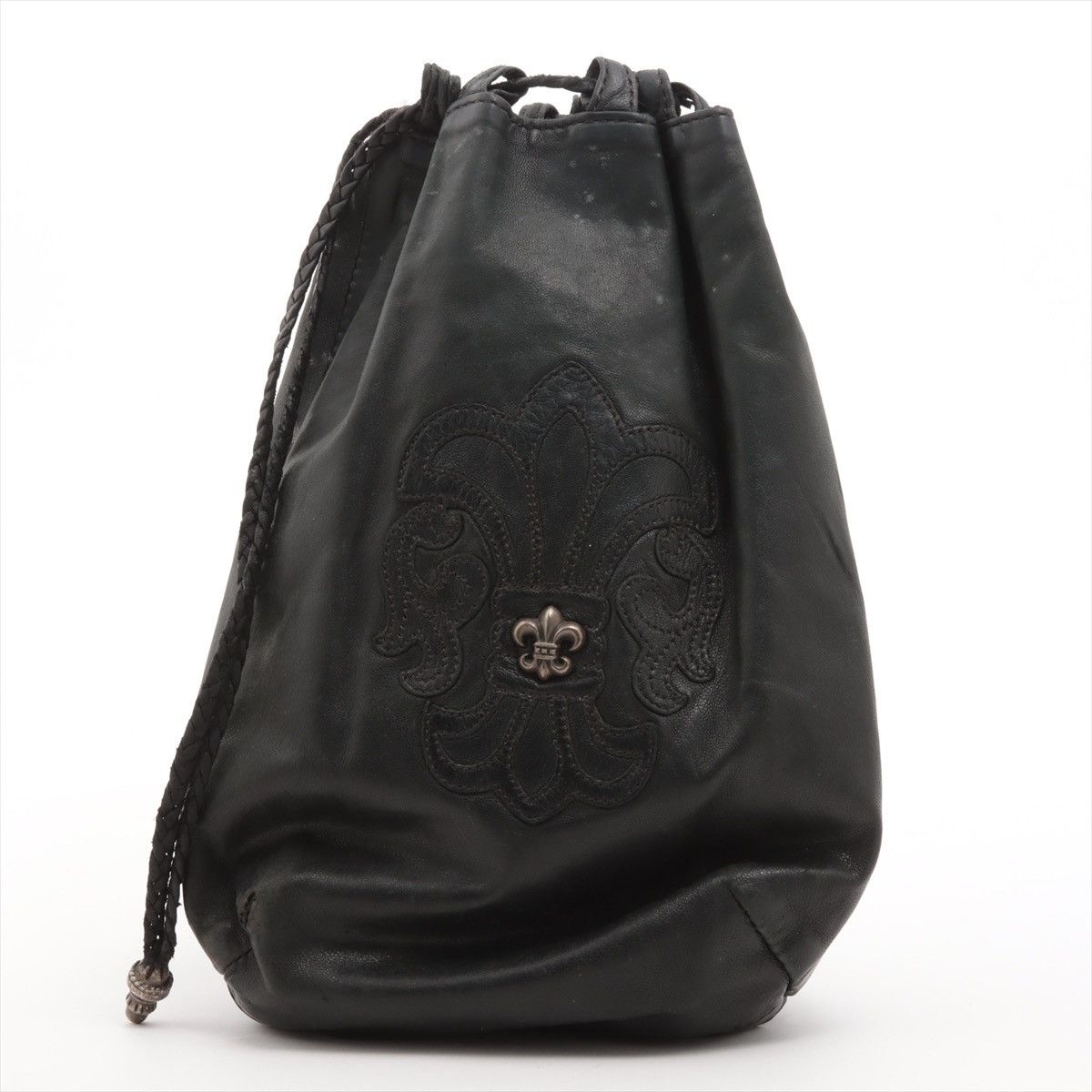image of ◇Chrome Hearts Chrome Hearts Drawstring Bag Bs Flare in Black, Men's