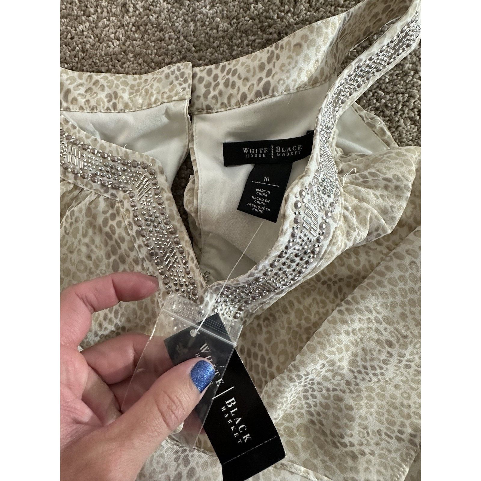 White House Black Market NWT White House Black Market Tiered Shift Dress Size 10 Size L / US 10 / IT 46 - 6 Thumbnail