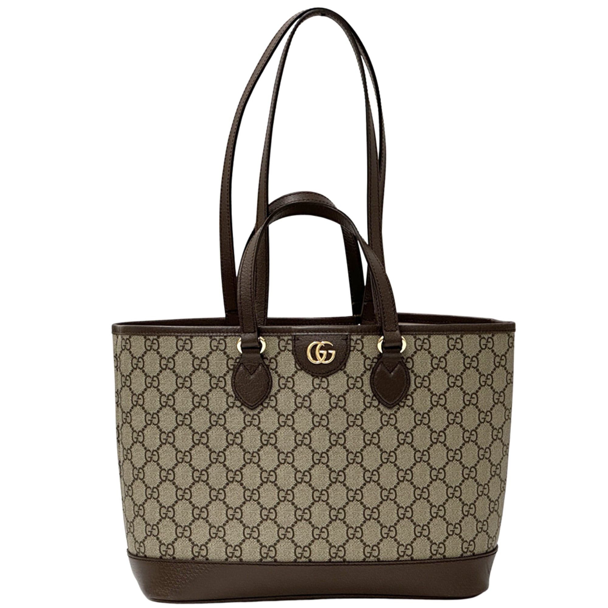 Gucci Gucci Women's Handbag, GG Supreme Petite Marmont Tote Bag, Brown, Shoulder Bag Size ONE SIZE - 1 Thumbnail