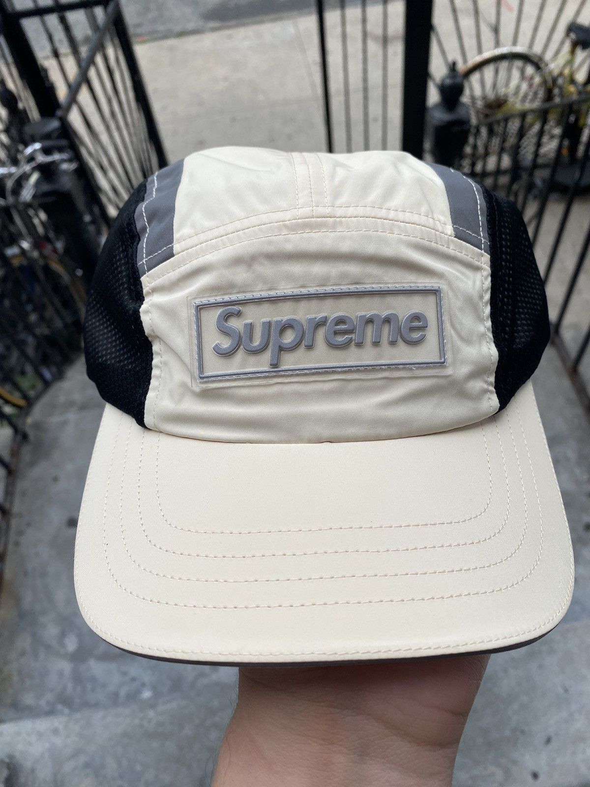 【SUPREME】SIDE MESH CAMP CAP LIGHT CREAM - 25SS Supreme Side Mesh Camp Cap (SS25) - $48