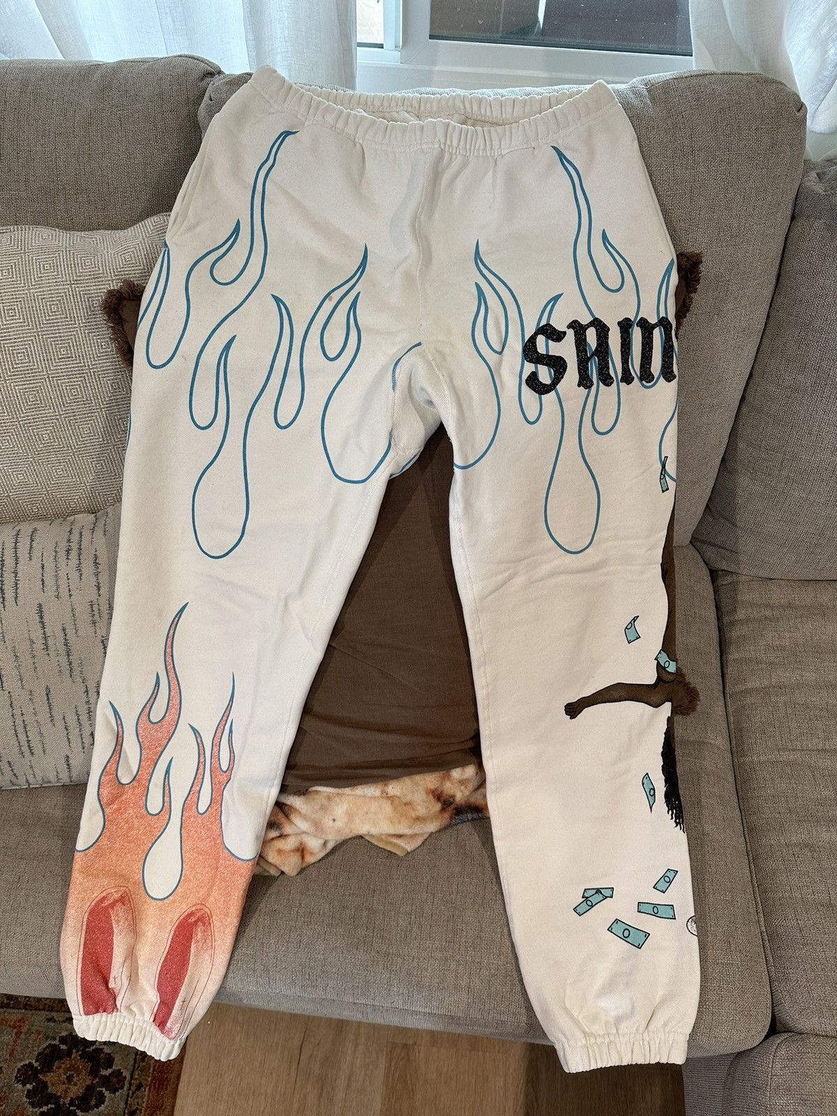 Rap Tees SAINt JHN 'NOT A CULt Tour' Sweatpants - White/ M Size US 30 / EU 46 - 1 Thumbnail