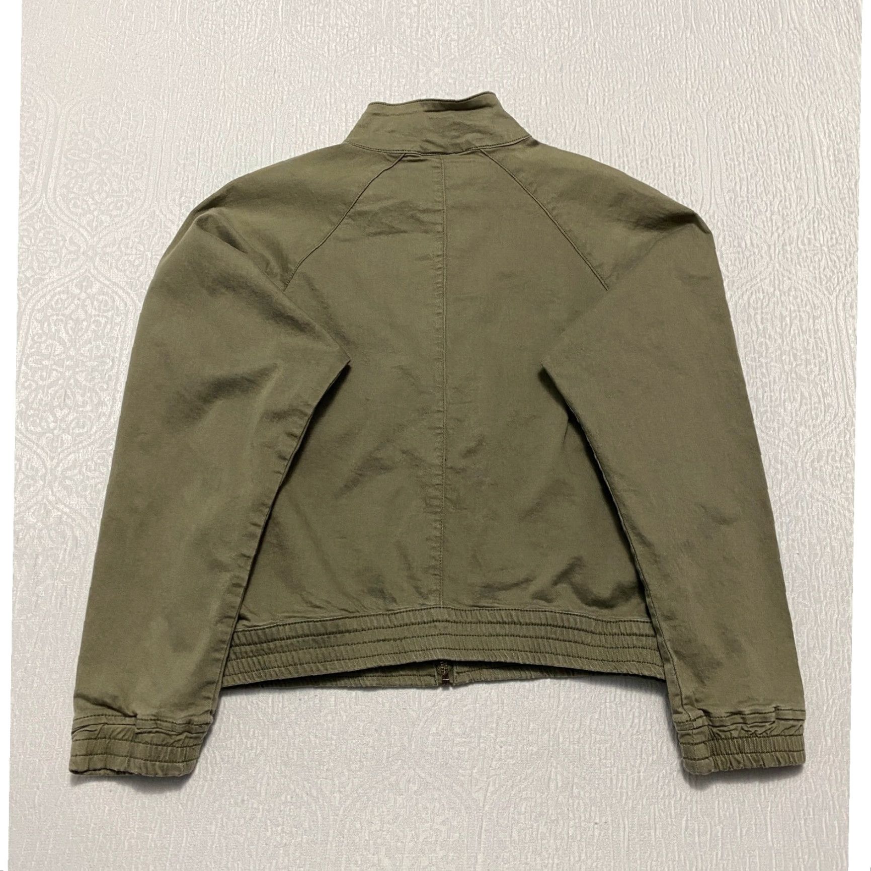 Vintage Ashley Stewart Jacket Women Bomber Olive Green Full Zip Pockets Size 14/16 Canvas Cotton Casual Spring Fall Size XL / US 12-14 / IT 48-50 - 2 Thumbnail