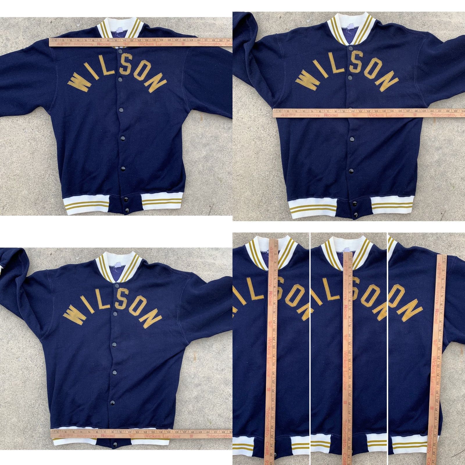 Wilson vintage Russell jacket snap front WILSON on front 50s 1950s size M blue sportswear/Beach Mens/Adult? Size US M / EU 48-50 / 2 - 11 Thumbnail
