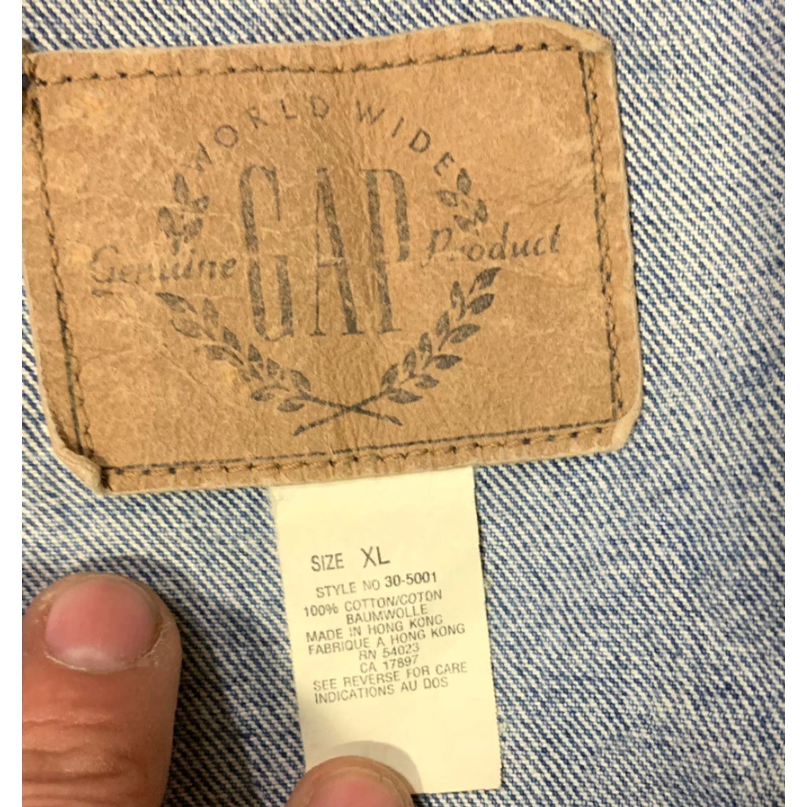 Gap VINTAGE 90s Gap Denim Trucker Jacket Blue XL Mens Size US XL / EU 56 / 4 - 4 Thumbnail