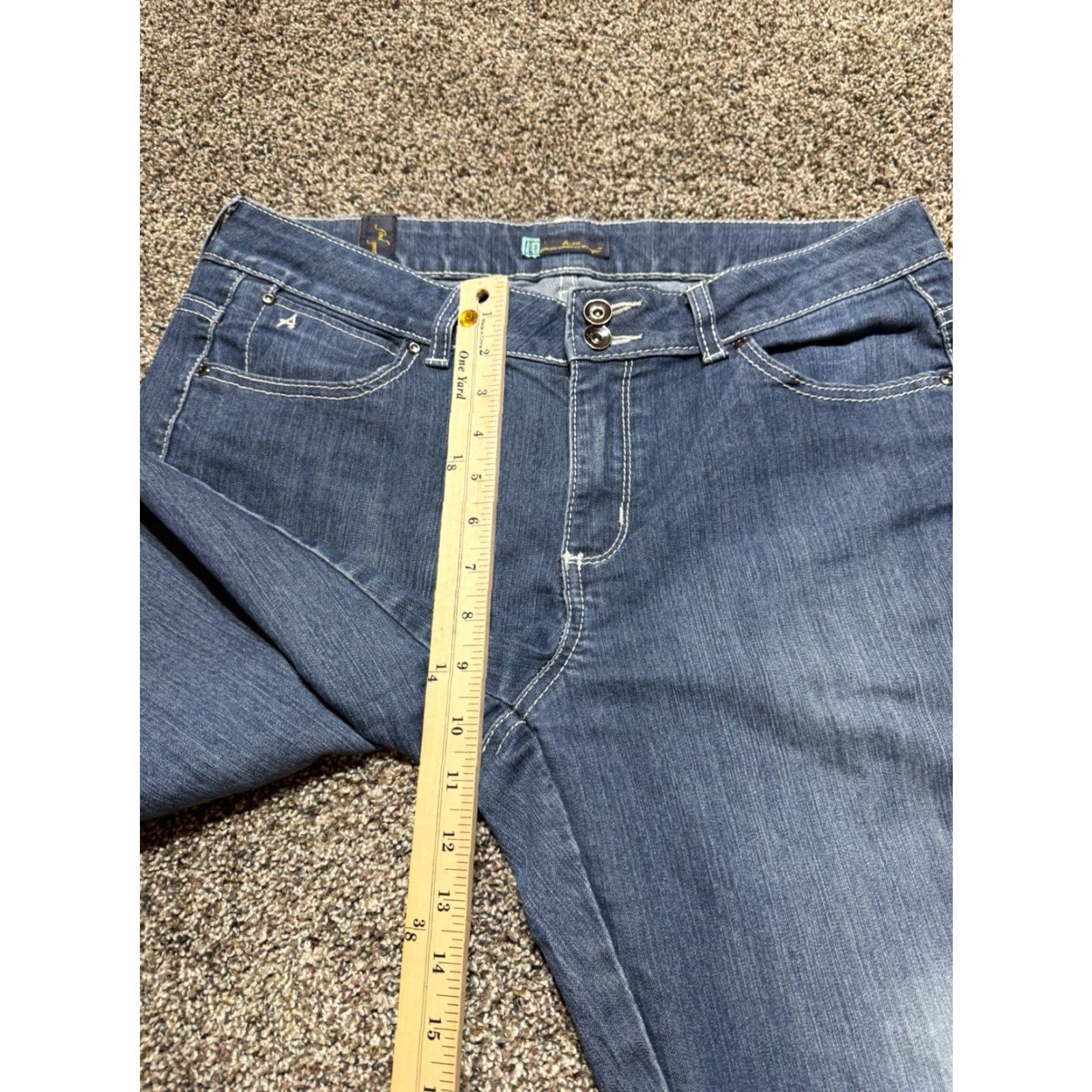 Wrangler Wrangler Aura Capri Women's Jeans Size 10 Blue Denim 34X23 Mid rise Size 32" / US 10 / IT 46 - 5 Thumbnail
