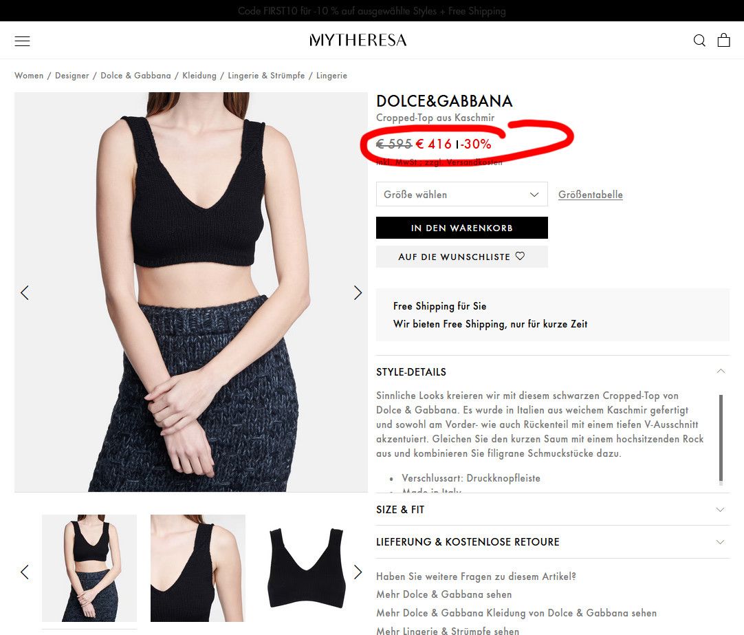 Dolce & Gabbana MSRP~600€ Unique Crop Top, 100% Cashmere! Tank Top, Bralette Size L / US 10 / IT 46 - 2 Thumbnail