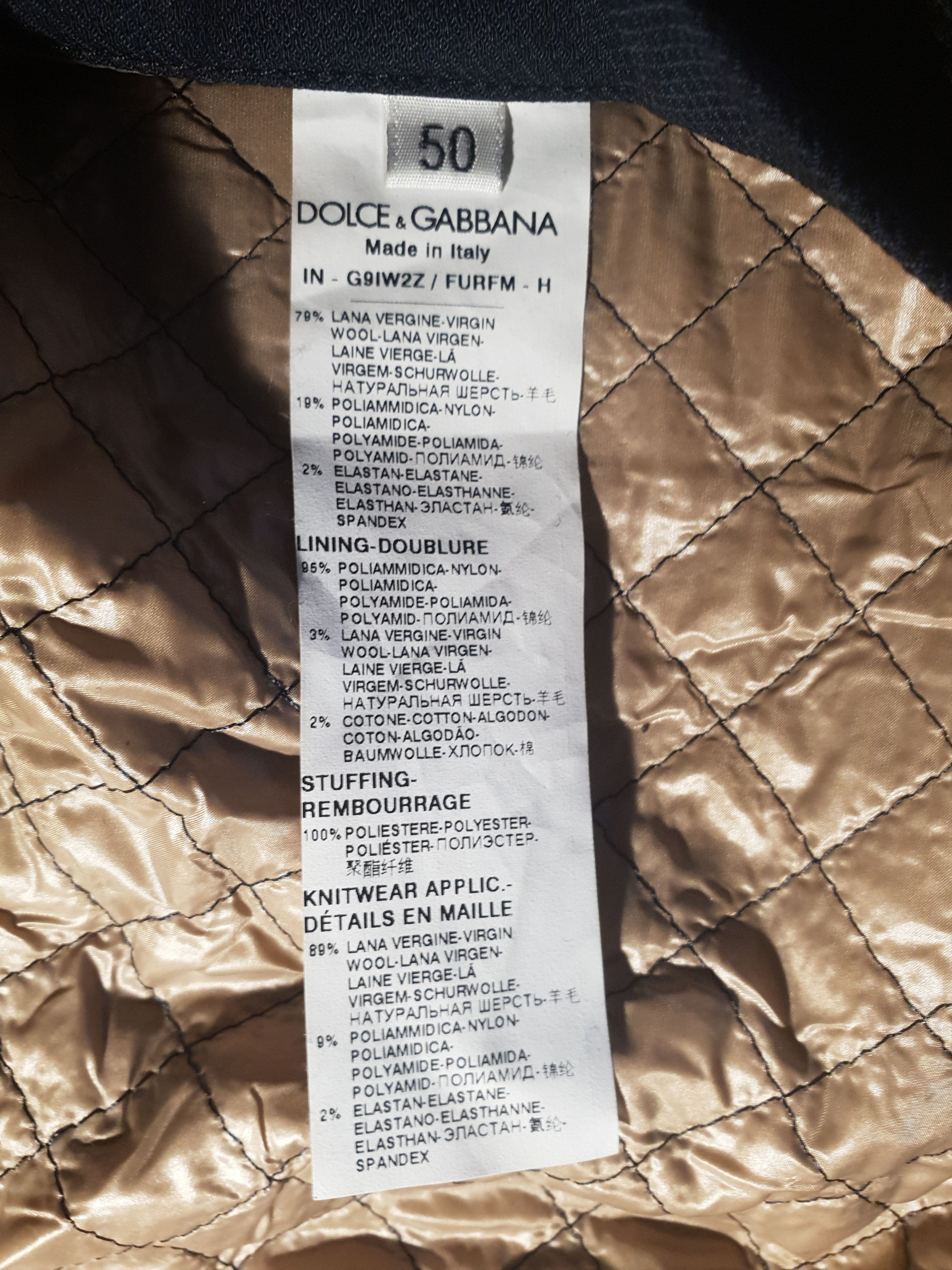Dolce & Gabbana Men's Dolce & Gabbana Virgin Wool Blend Navy Jacket IT50 Size US M / EU 48-50 / 2 - 8 Thumbnail