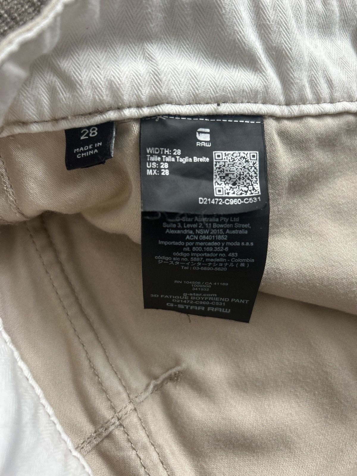 G-Star G-Star Raw Banana Bow Leg Pants Denim Beige Size US 28 / EU 44 - 5 Thumbnail