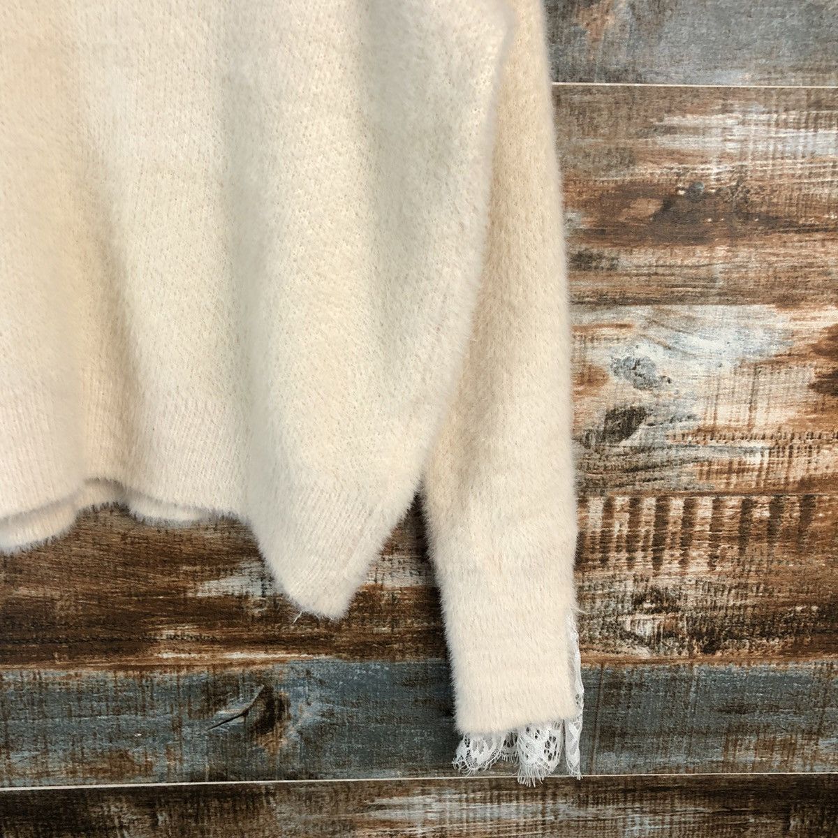 Homespun Knitwear × Japanese Brand Van Ake White Knitwear #A1823 Size M / US 6-8 / IT 42-44 - 8 Thumbnail