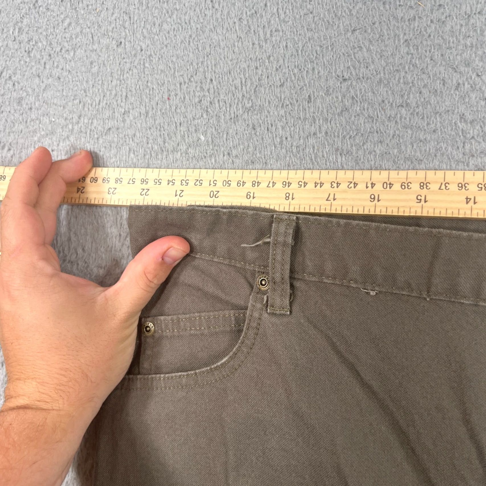 Dickies Dickies Jeans Men 42x32 Green Denim Relaxed Straight Work Cargo Pocket 98% Cotton Mens Size US 42 / EU 58 - 5 Thumbnail