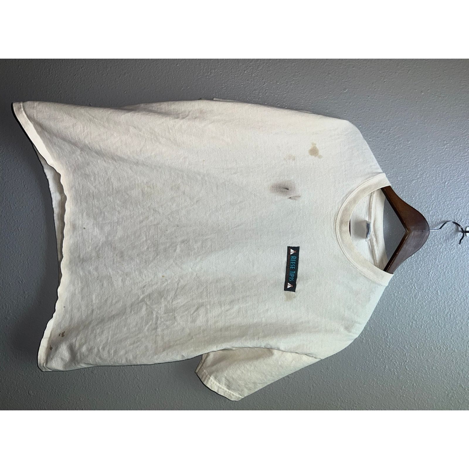 Hanes Vintage Native American Shirt Reese Tipis Teepee Stained Tee Size US XL / EU 56 / 4 - 2 Thumbnail