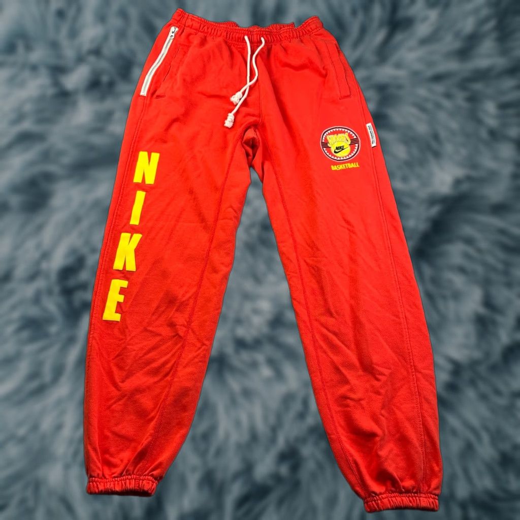 Nike NEW Nike Dri-FIT Pants Mens Large Orange Standard Issue Basketball Gym Training Size US 33 - 1 Thumbnail
