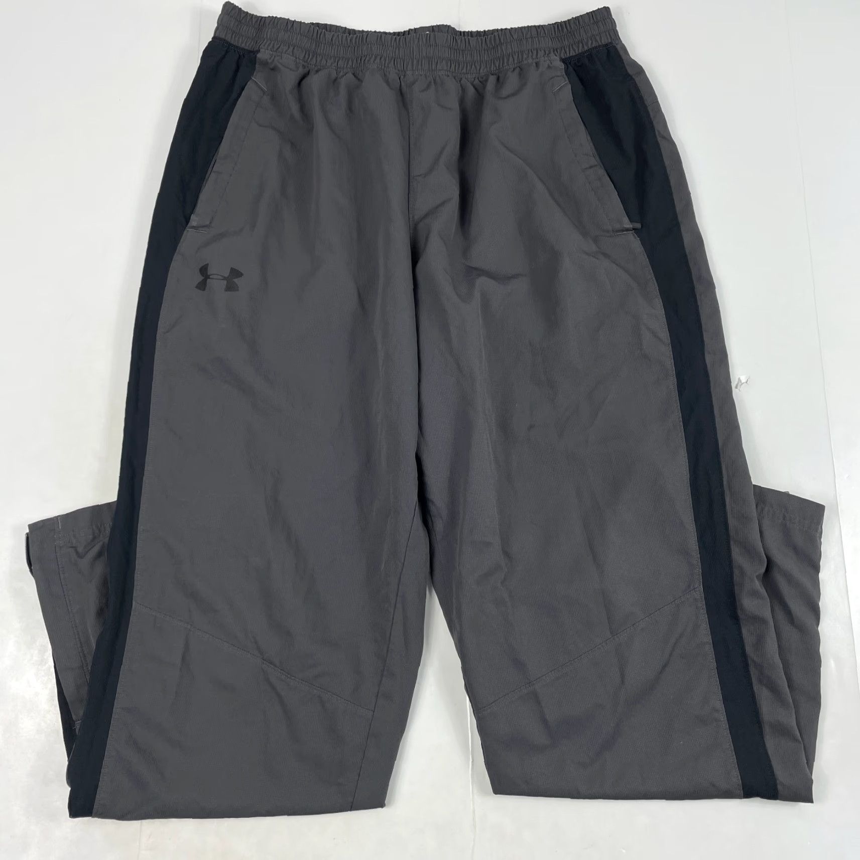 Under Armour Under Armour Track Pants Mens XL Gray HeatGear Relaxed Straight Baggy Workout Size US 33 - 2 Thumbnail