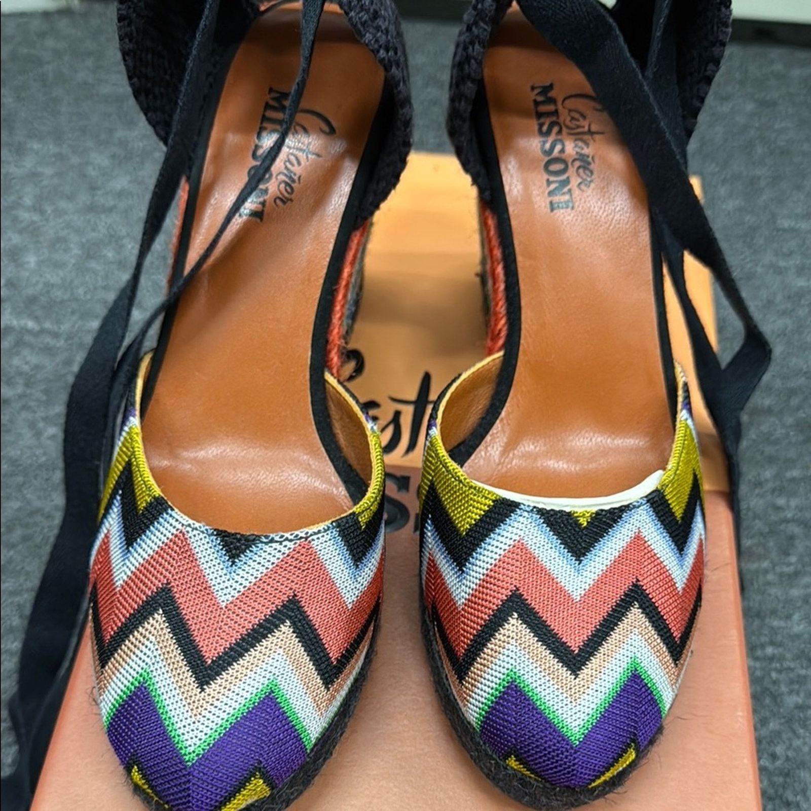 Missoni NWT Missoni Colorful Zigzag Espadrille Wedges Size 36 US 6 Size US 6 / IT 36 - 2 Thumbnail