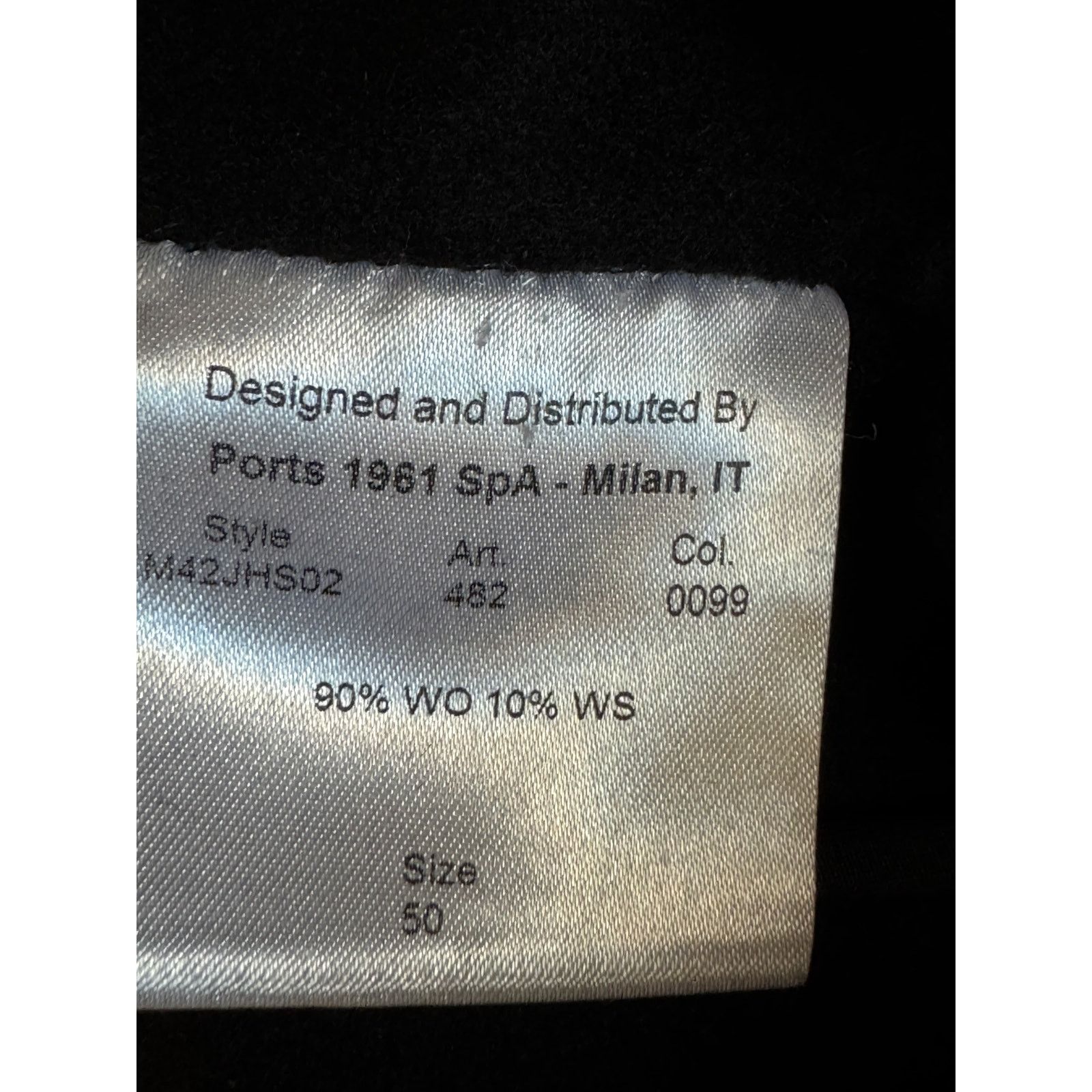 Ports 1961 Ports 1961 NWT Black Wool Short Coat Size L / US 10 / IT 46 - 4 Thumbnail