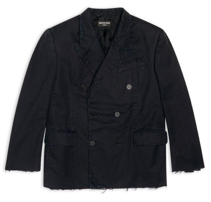 Balenciaga o1srvl11e0525 Shrunk Jacket in Black Size US S / EU 44-46 / 1 - 1 Thumbnail