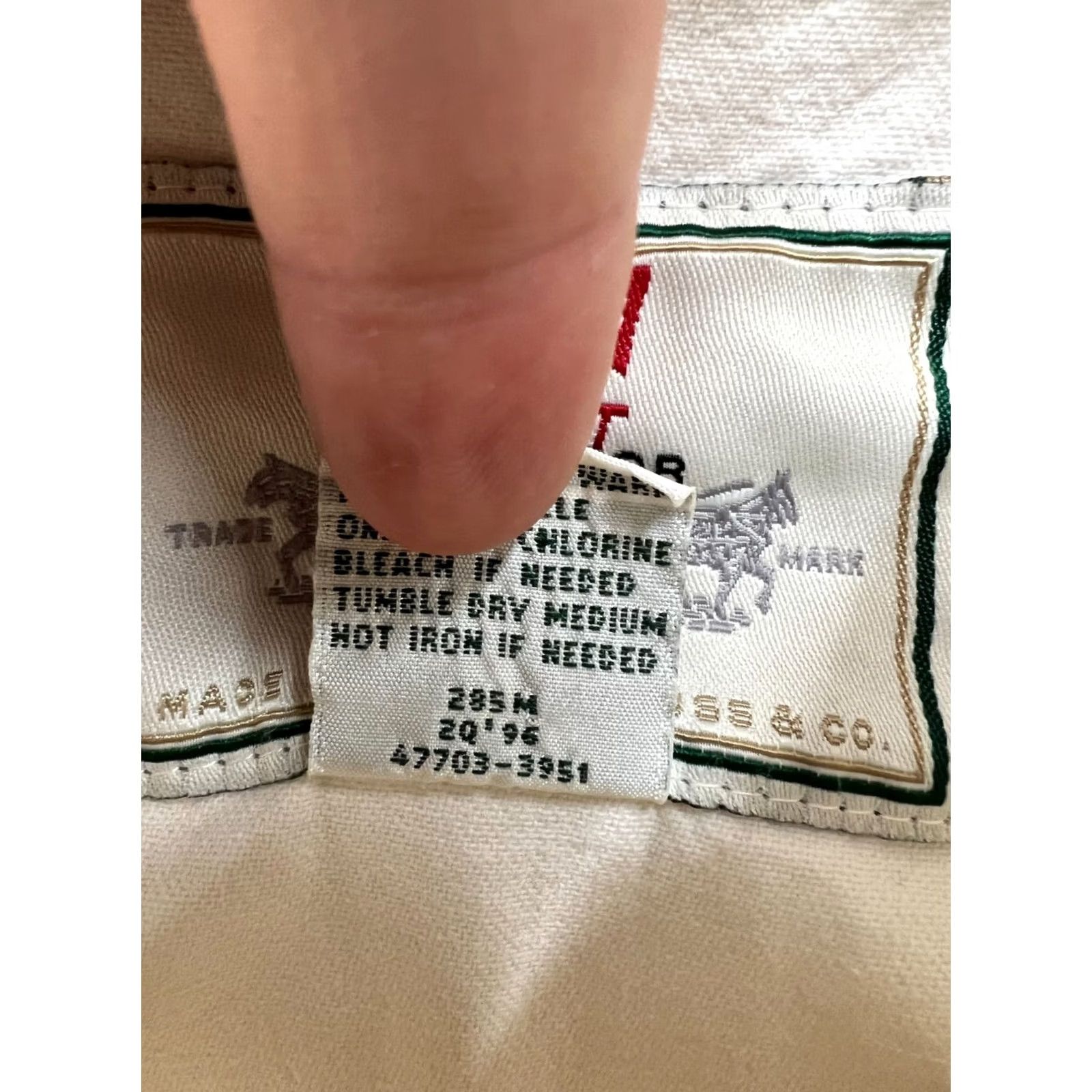 Levi's Levis Denim Jacket Womens M White Vintage Trucker Jacket, Denim, Button Snap Zip Closure, Casual, 90s Decade, Womens Size M / US 6-8 / IT 42-44 - 5 Thumbnail