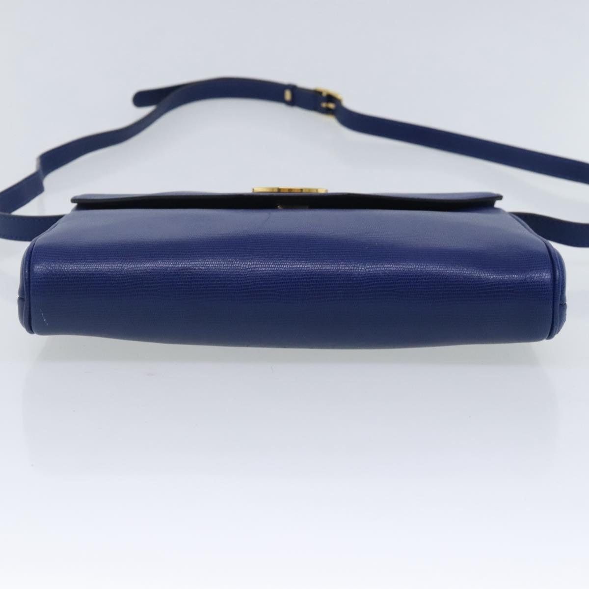 Celine CELINE Shoulder Bag Leather Blue Gold Size ONE SIZE - 9 Thumbnail