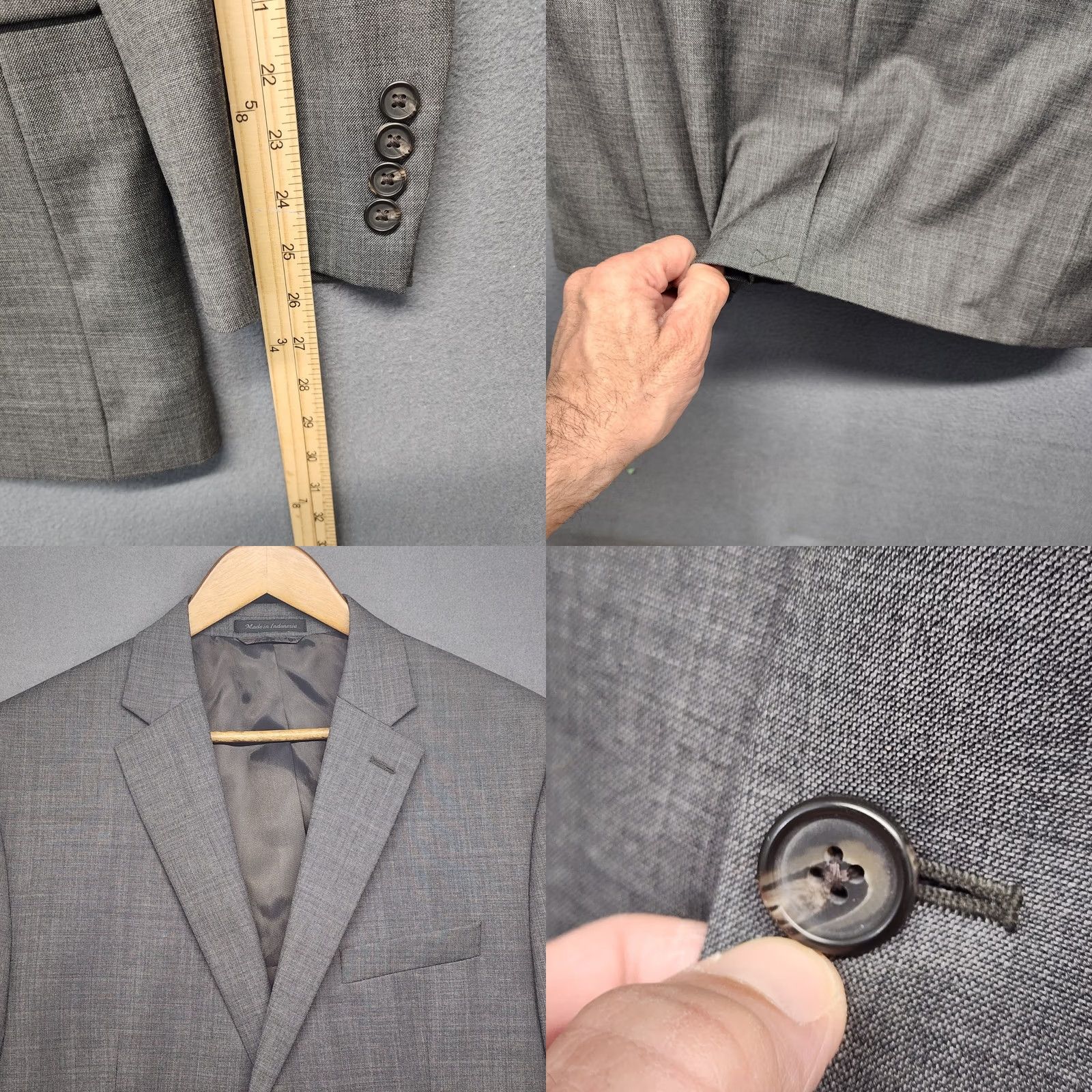 Ralph Lauren Ralph Lauren Sport Coat Jacket Blazer Mens 42 Long Grey Wool Size 42R - 8 Thumbnail