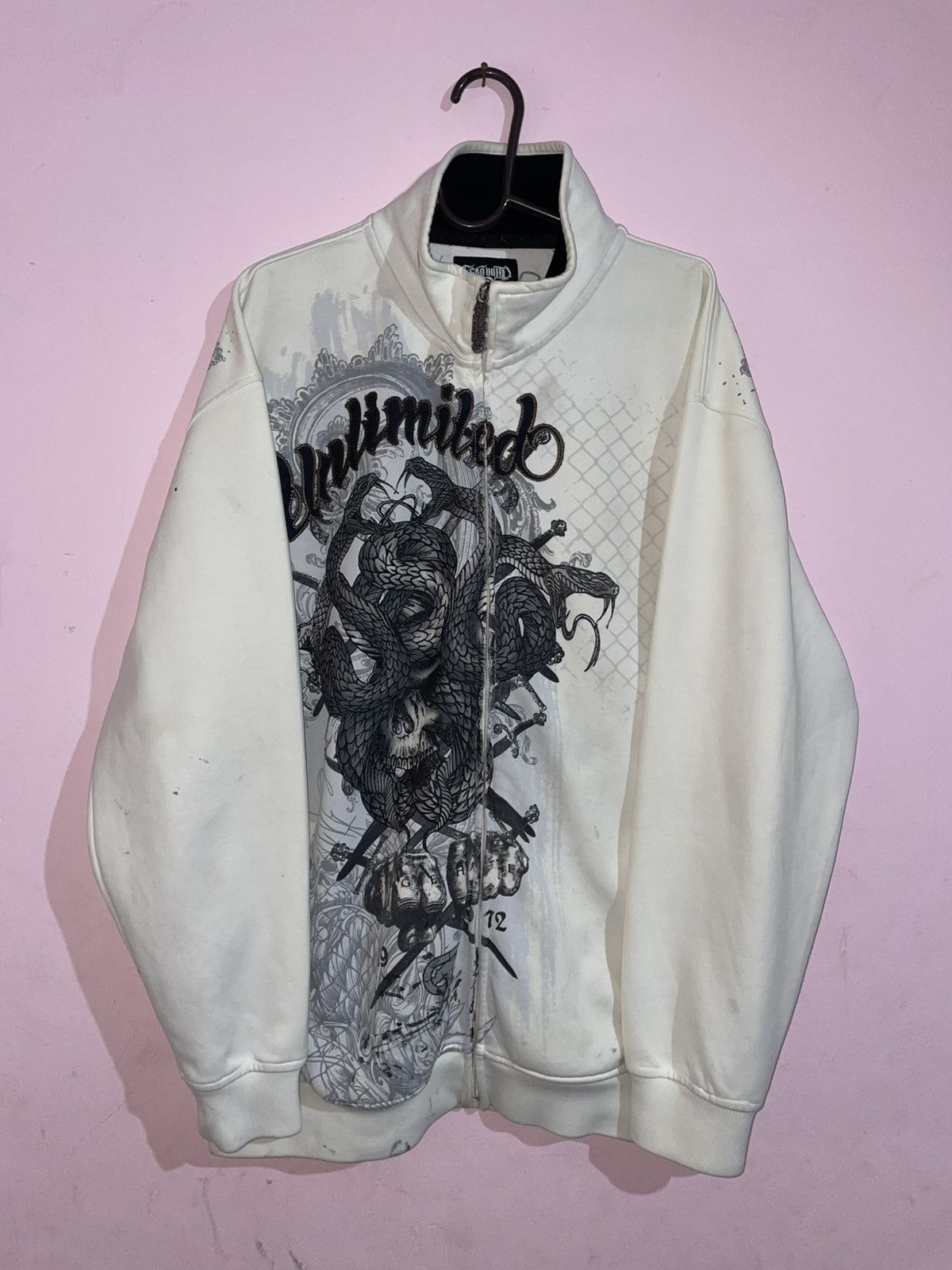Vintage Rare Unlimited Y2K Zip Up hoodie Size US L / EU 52-54 / 3 - 1 Thumbnail