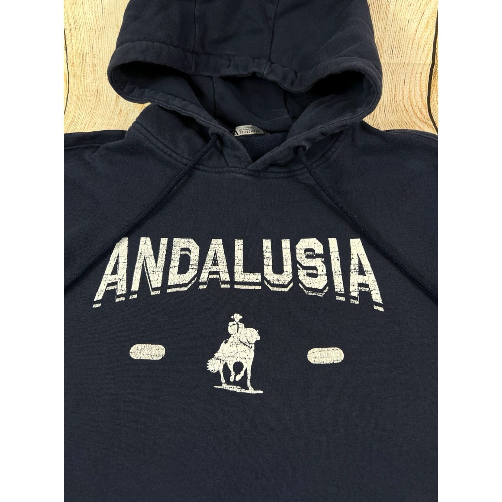 Next Level Next Level Mens Hoodie Cowboy Pullover Sweatshirt Blue M Medium Horse Country Club Andalusia Size US M / EU 48-50 / 2 - 4 Thumbnail