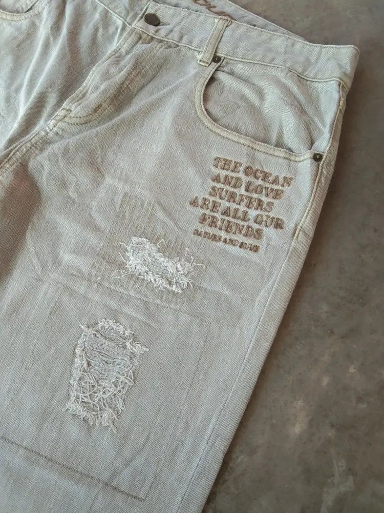 Japanese Brand Vintage Japanese Beach Sound Grey Mini Boot Cut Jeans 36x31 Size US 36 / EU 52 - 9 Thumbnail