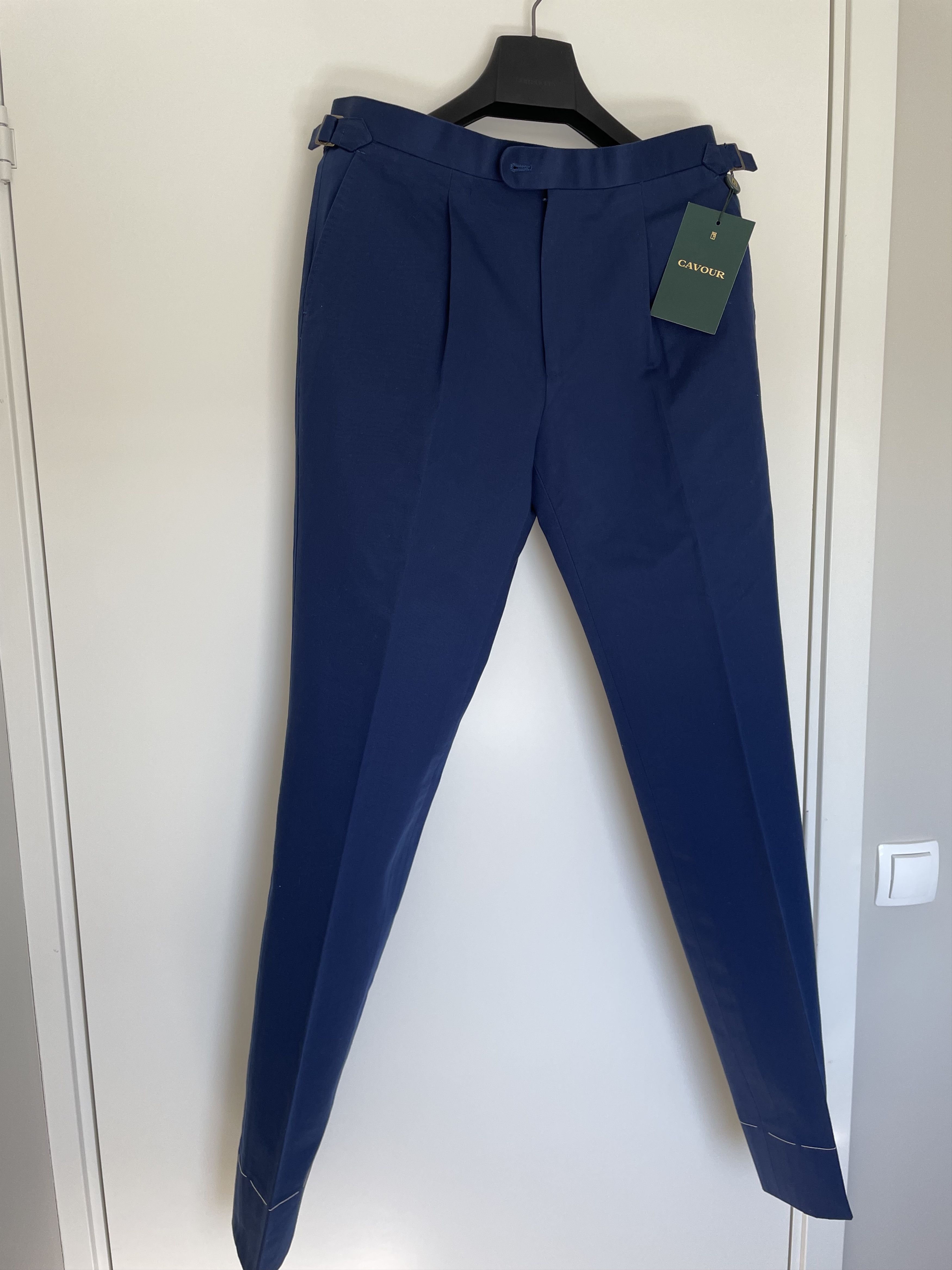 Other NWT Cavour mid blue cotton trousers, size EU50\w34 Size US 34 / EU 50 - 1 Thumbnail