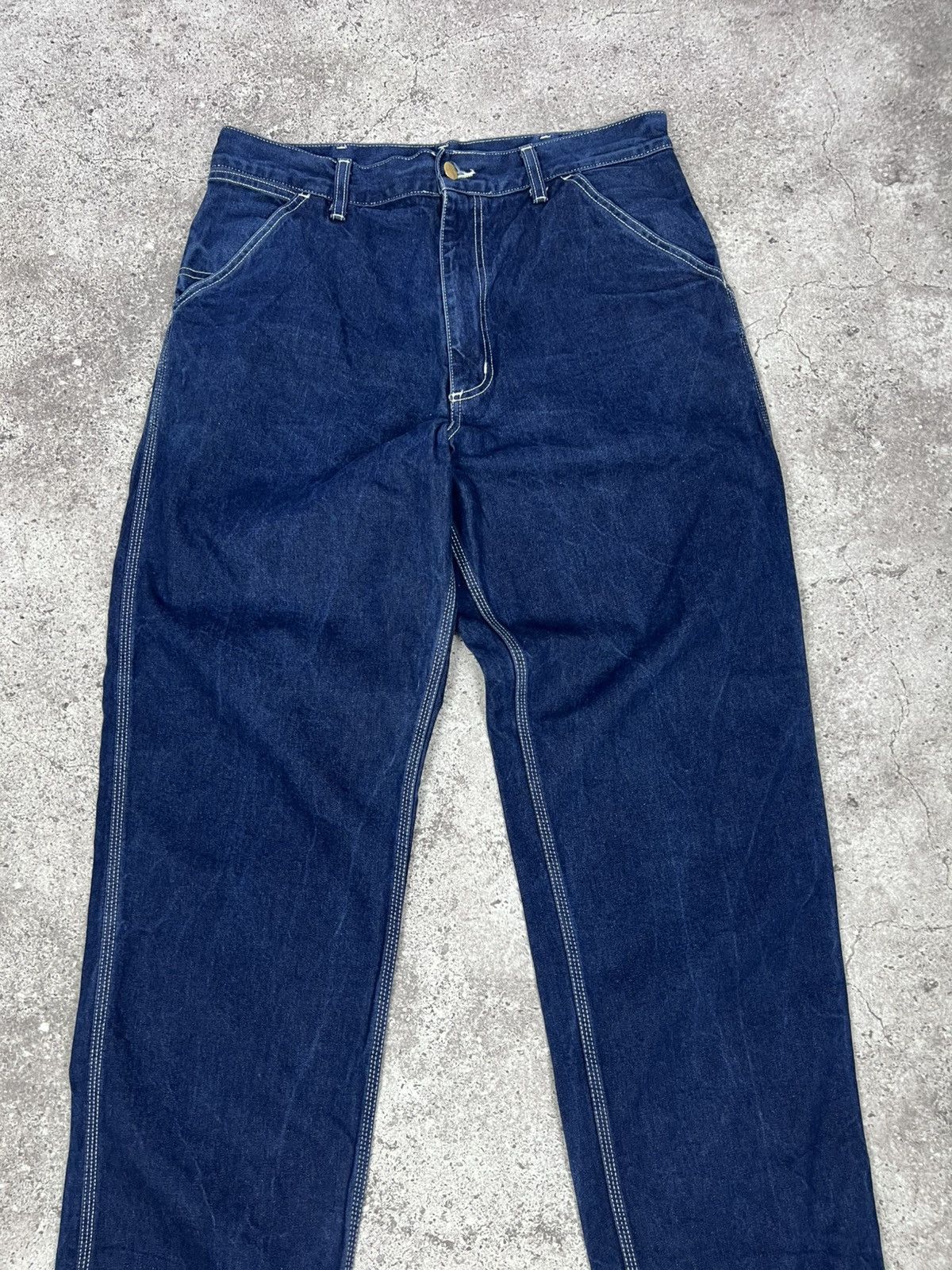 Carhartt Vintage Carhartt Denim Simple Pants 90s Blue Size US 33 - 8 Thumbnail