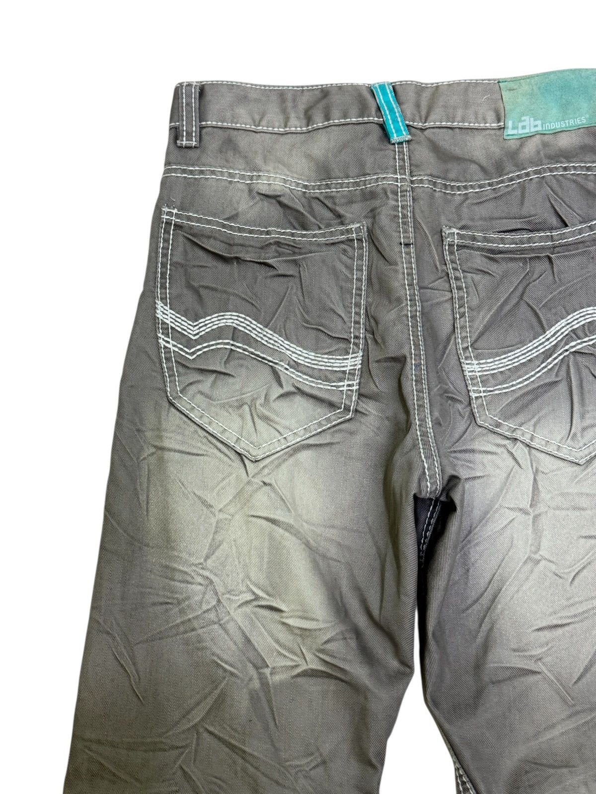 If Six Was Nine Lab Industries Wrinkled Effect Grey Pants Y2K Style Size US 28 / EU 44 - 10 Thumbnail