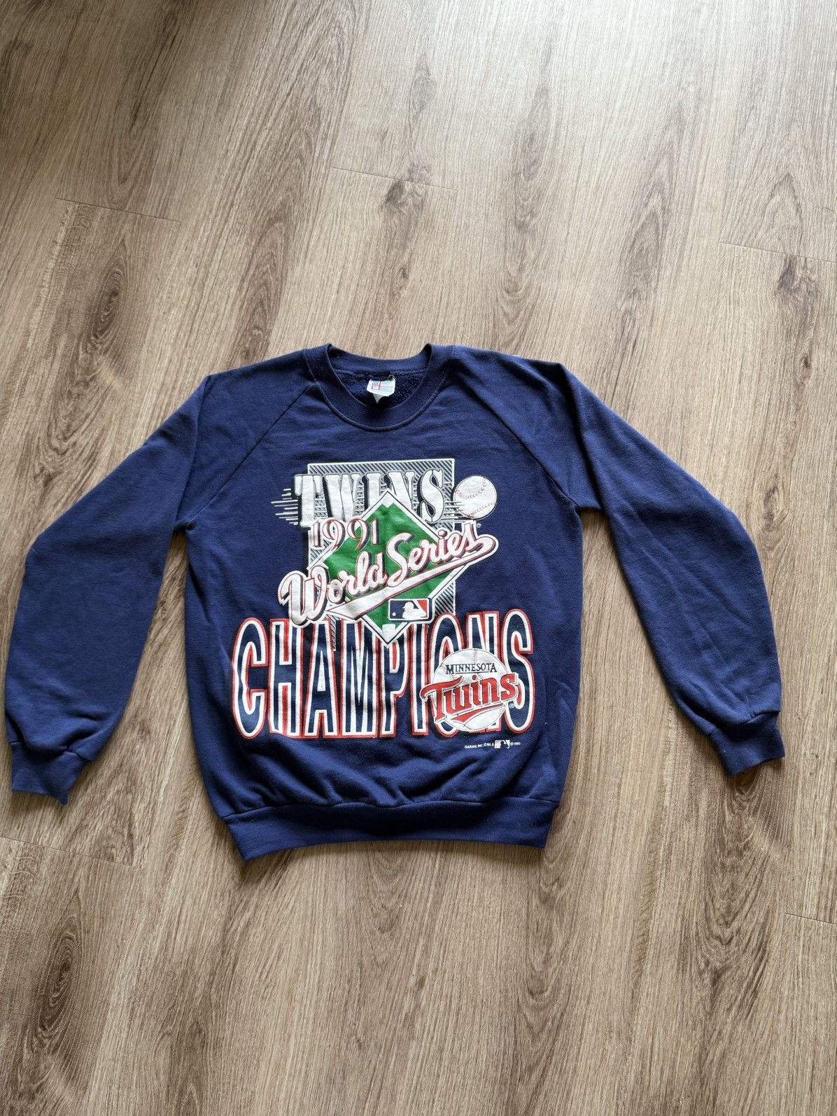 MLB Vintage Minnesota Twins World Series Sweatshirt Size US M / EU 48-50 / 2 - 1 Thumbnail