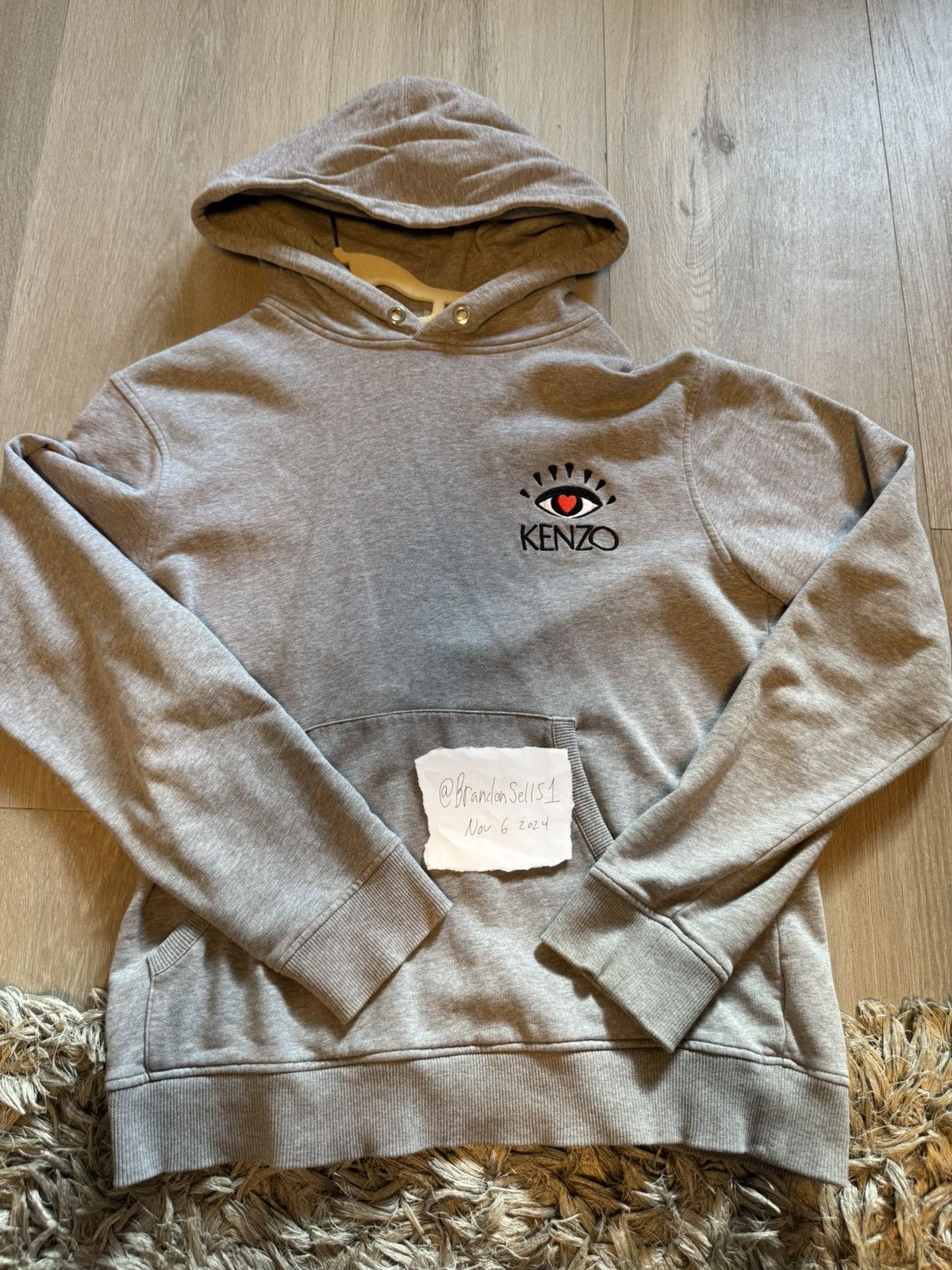 Kenzo eye hoodie grey hot sale