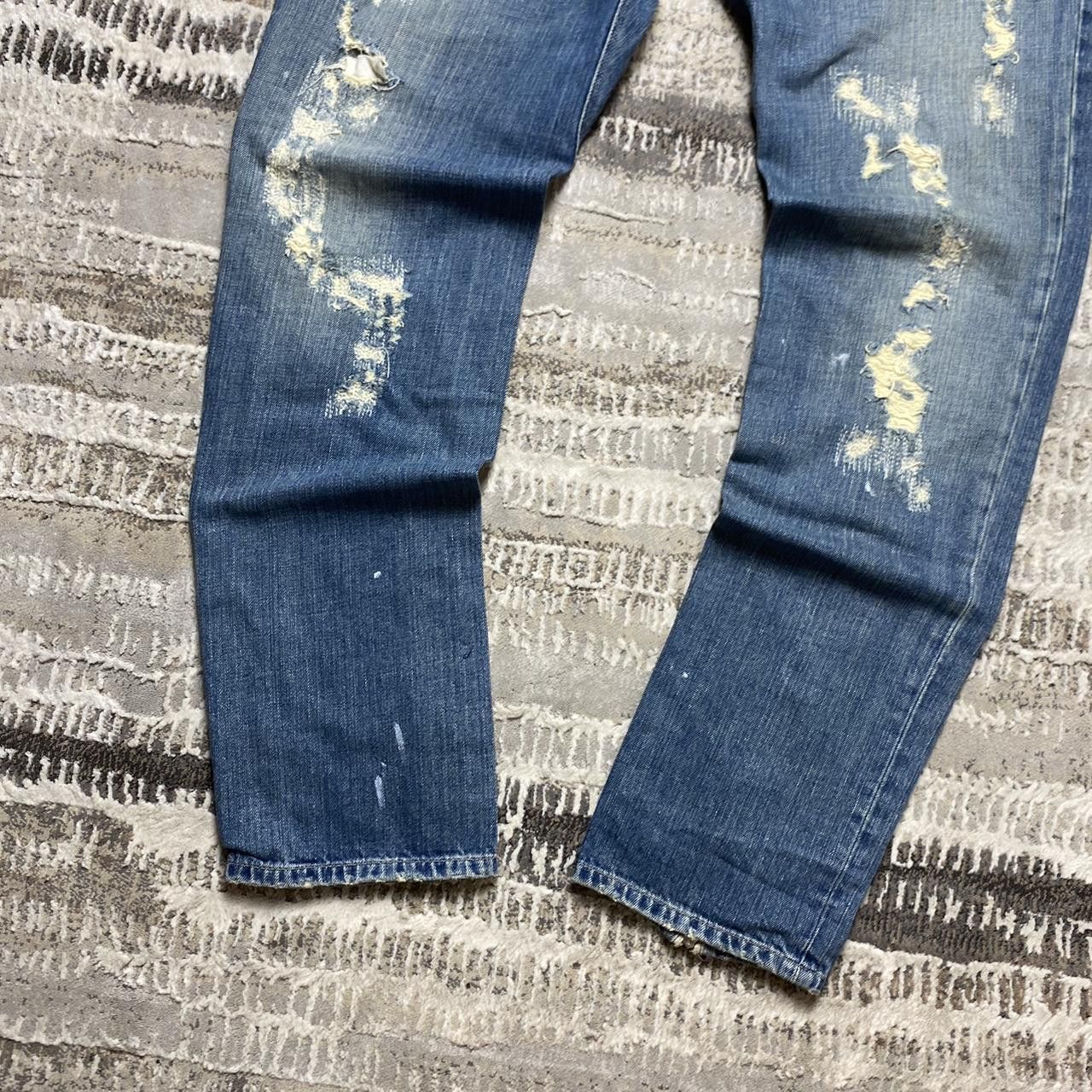 Pepe Jeans 00s Pepe Jeans Distressed Denim Blue 35" Size US 35 - 3 Thumbnail