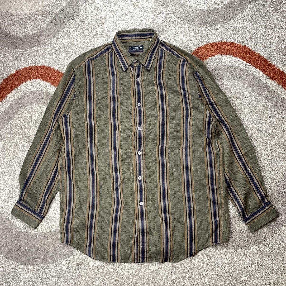 Christian Dior Monsieur Christian Dior MONSIEUR Long Sleeve Shirt Button Up Vintage Size US M / EU 48-50 / 2 - 1 Thumbnail