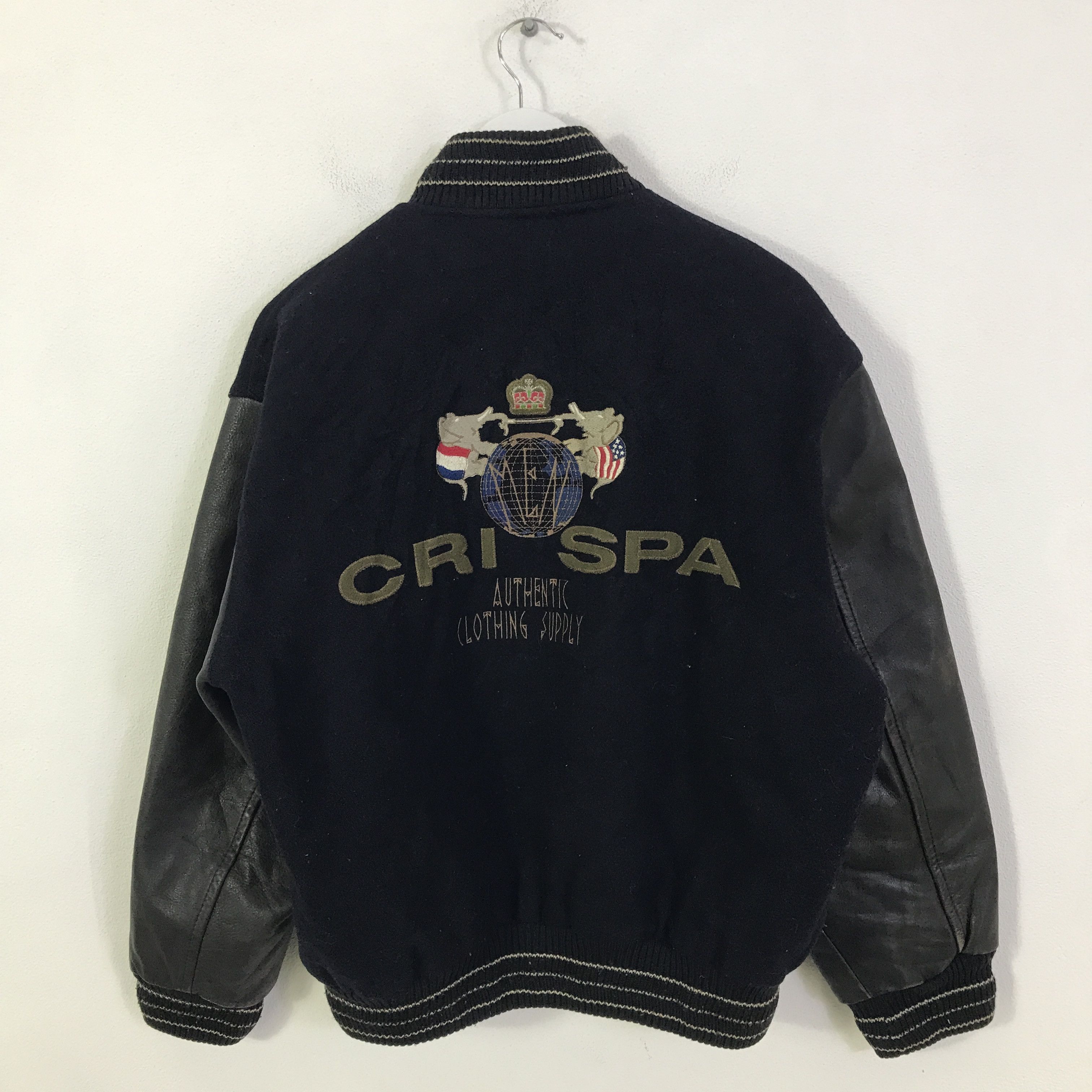 Japanese Brand Vintage crispa Snap button Varsity jacket K123B12 Size US M / EU 48-50 / 2 - 1 Thumbnail