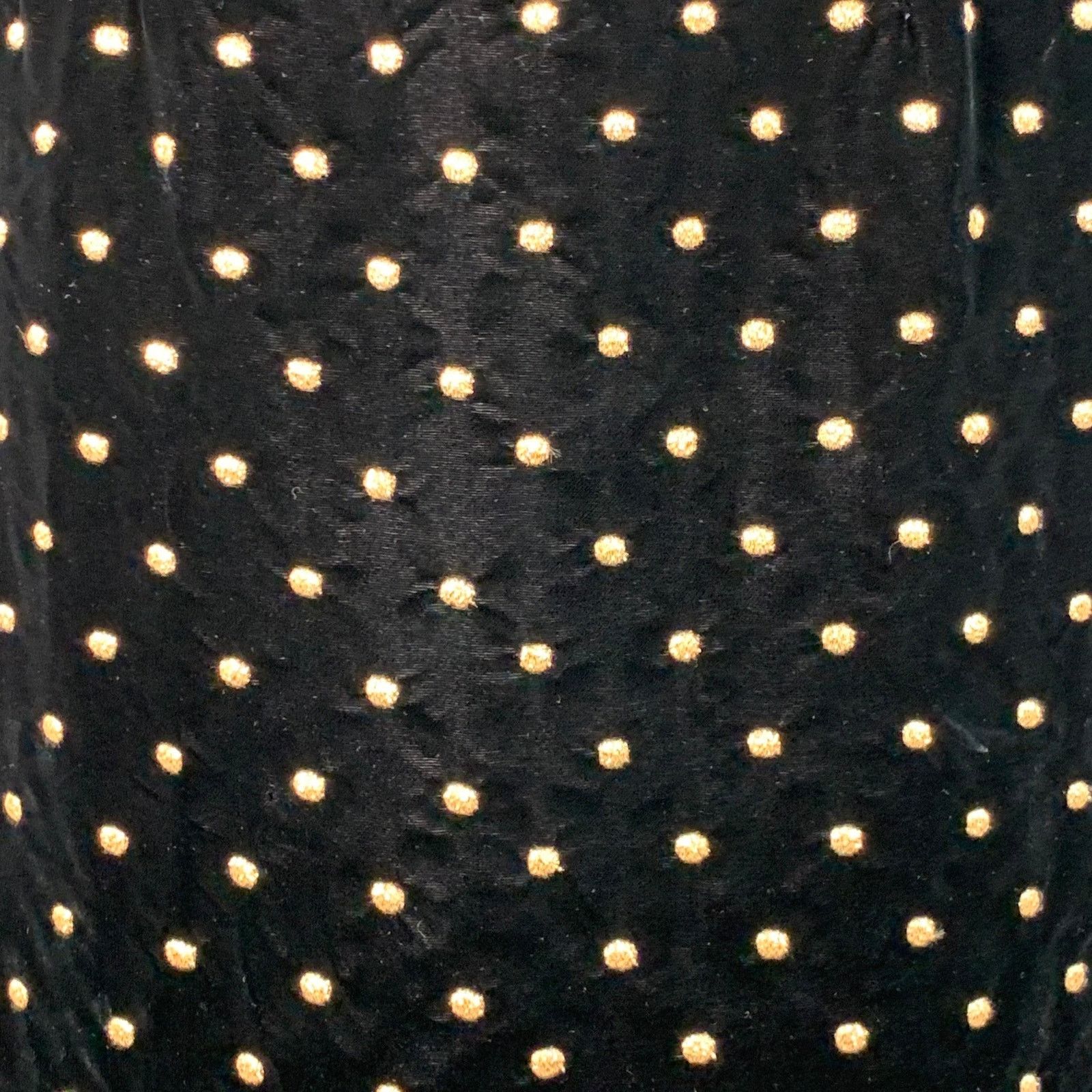Akris AKRIS Black Metallic Gold Velvet Polka Dot Long Sleeve Bow Size XL / US 12-14 / IT 48-50 - 2 Thumbnail