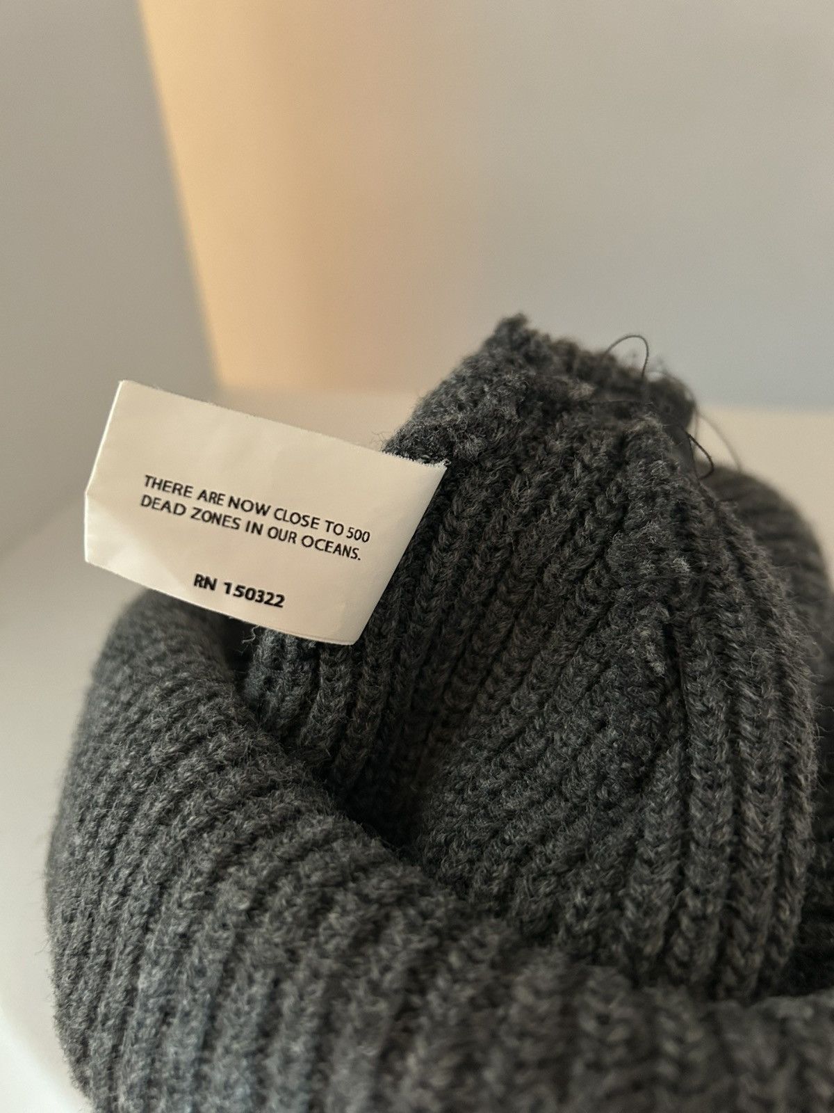 Noah NOAH winged foot logo beanie, charcoal Size ONE SIZE - 4 Thumbnail