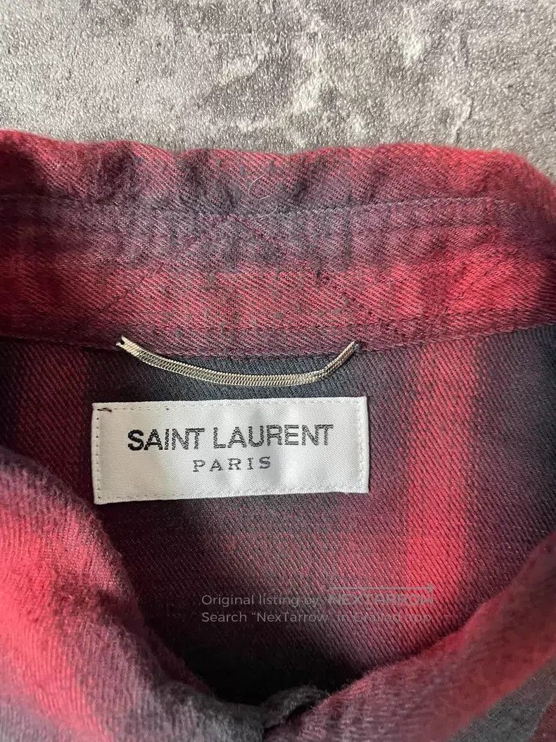 Saint Laurent Paris Saint Laurent Paris Autumn and Winter Red and Black Gradie Size US L / EU 52-54 / 3 - 4 Thumbnail