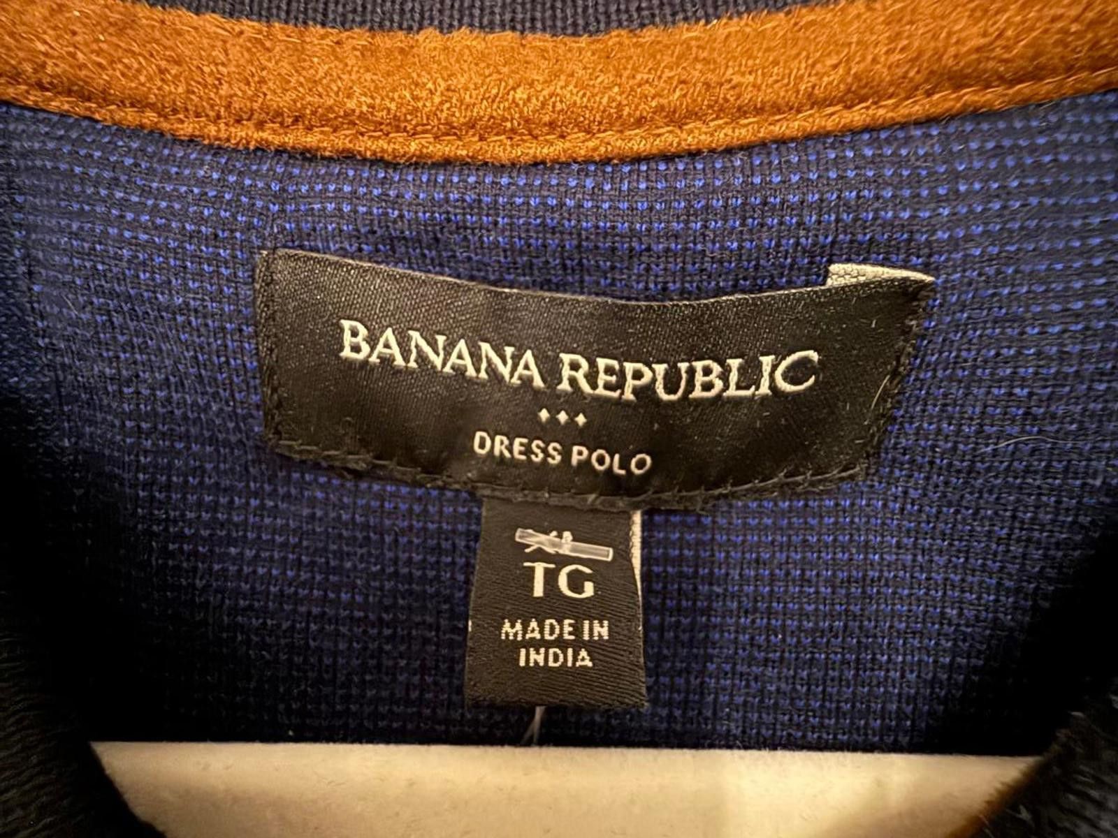 Banana Republic Banana Republic Dress Polo Shirt in Navy Blue with Black and Size US L / EU 52-54 / 3 - 2 Thumbnail