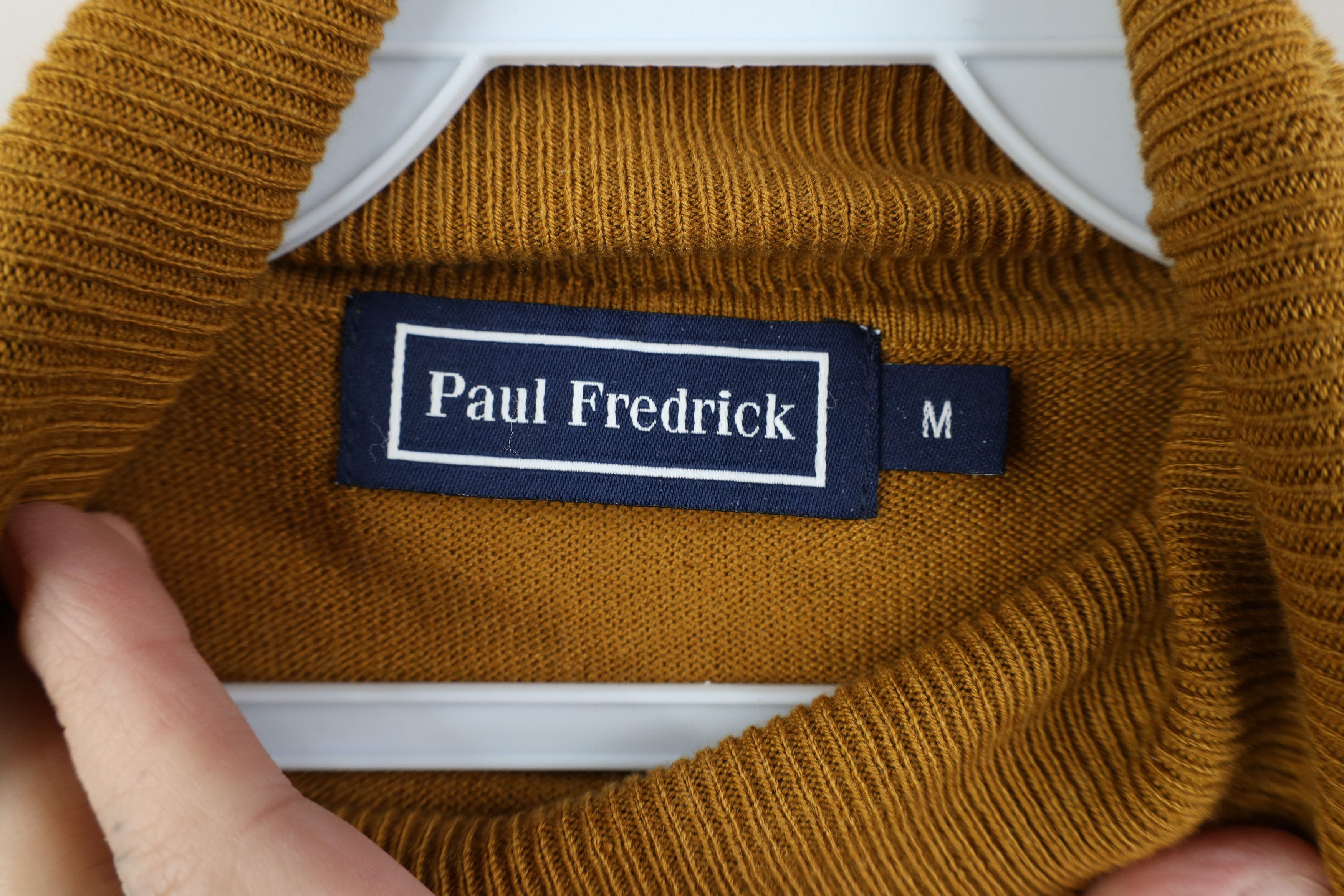 Paul Fredrick Paul Fredrick Wool Cashmere Knit Turtleneck Sweater Gold Size US M / EU 48-50 / 2 - 5 Thumbnail