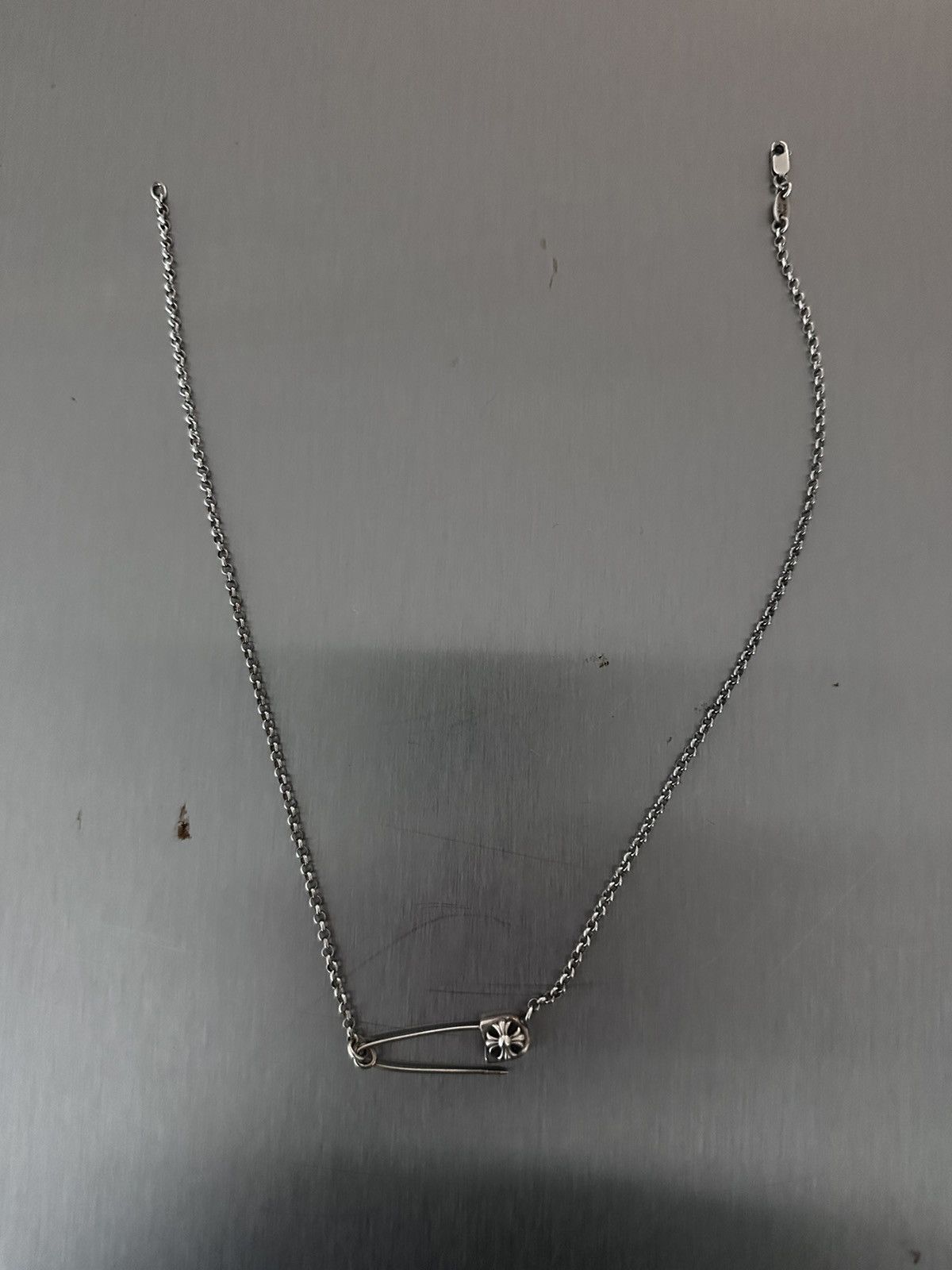 Chrome Hearts Safety pin necklace 16” | Grailed Chrome Hearts Safety pin necklace 16” | Grailed