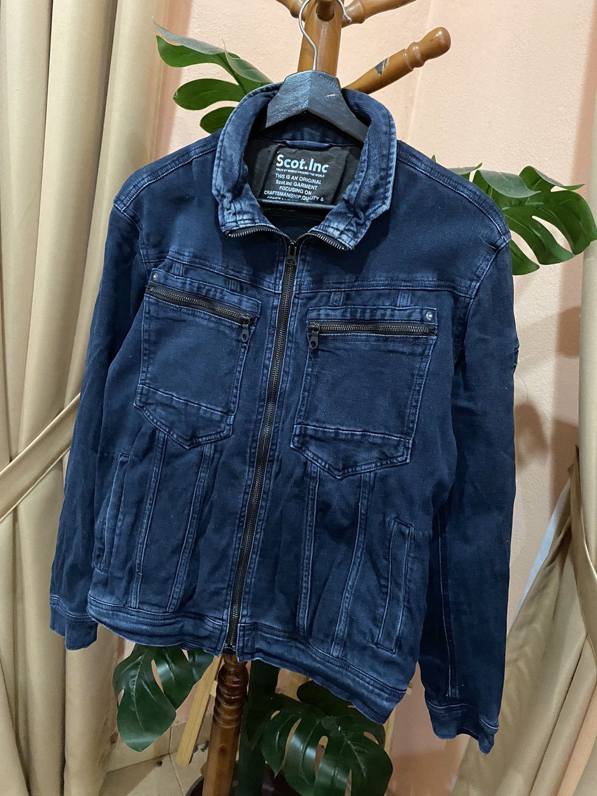 Other Scot.Inc Blue Denim Utility Jacket – Vintage Workwear Size US S / EU 44-46 / 1 - 4 Thumbnail
