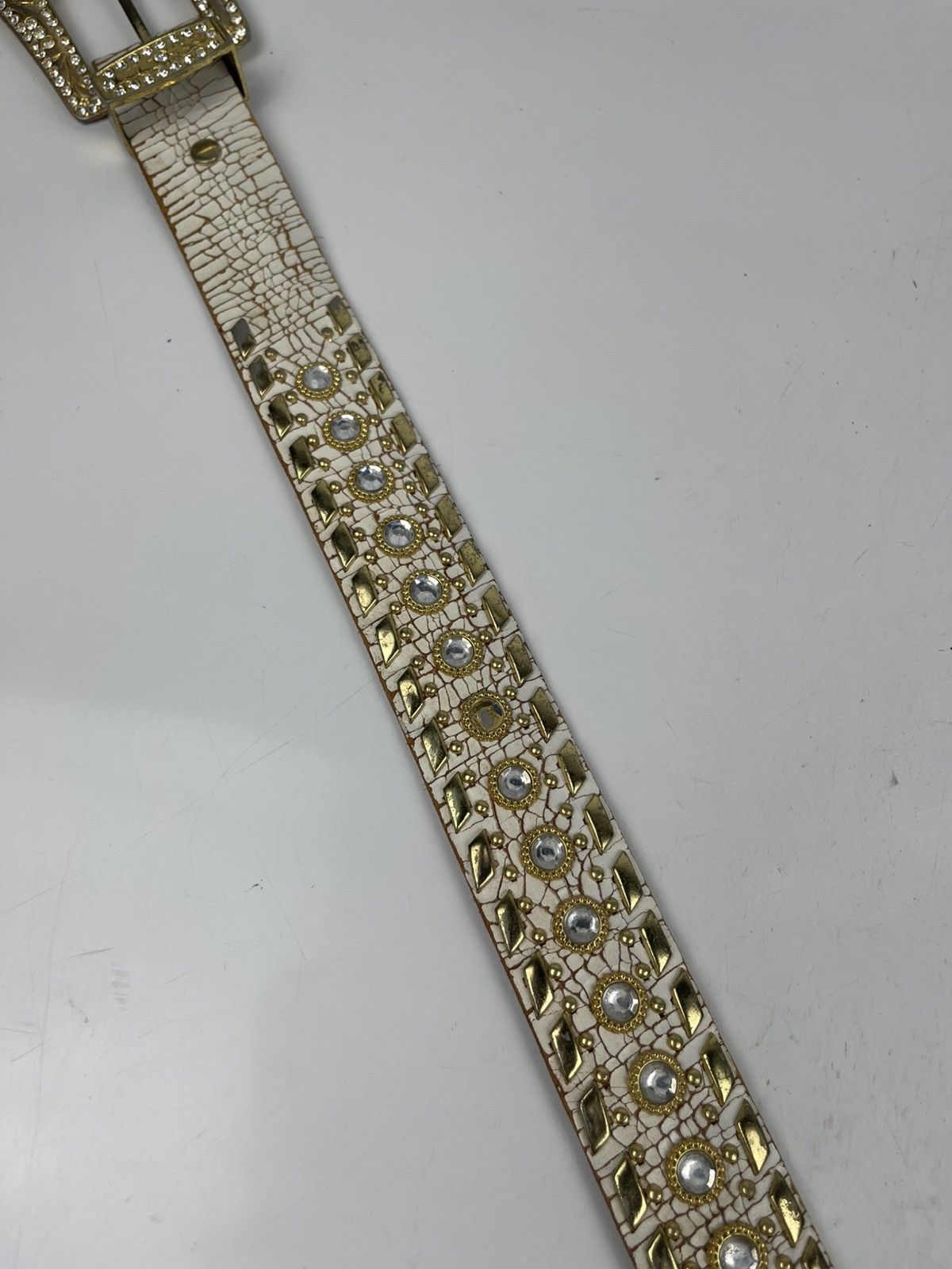 Other distressed studded leather belt tc33 Size 36 - 5 Thumbnail