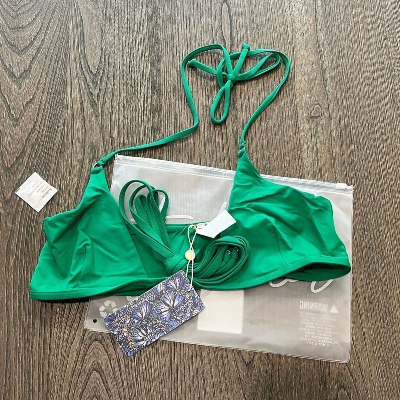 Vintage NWT Toluca Amina Bikini Top Waist Wrap Triangle Lush Sz M/L Size ONE SIZE - 1 Thumbnail