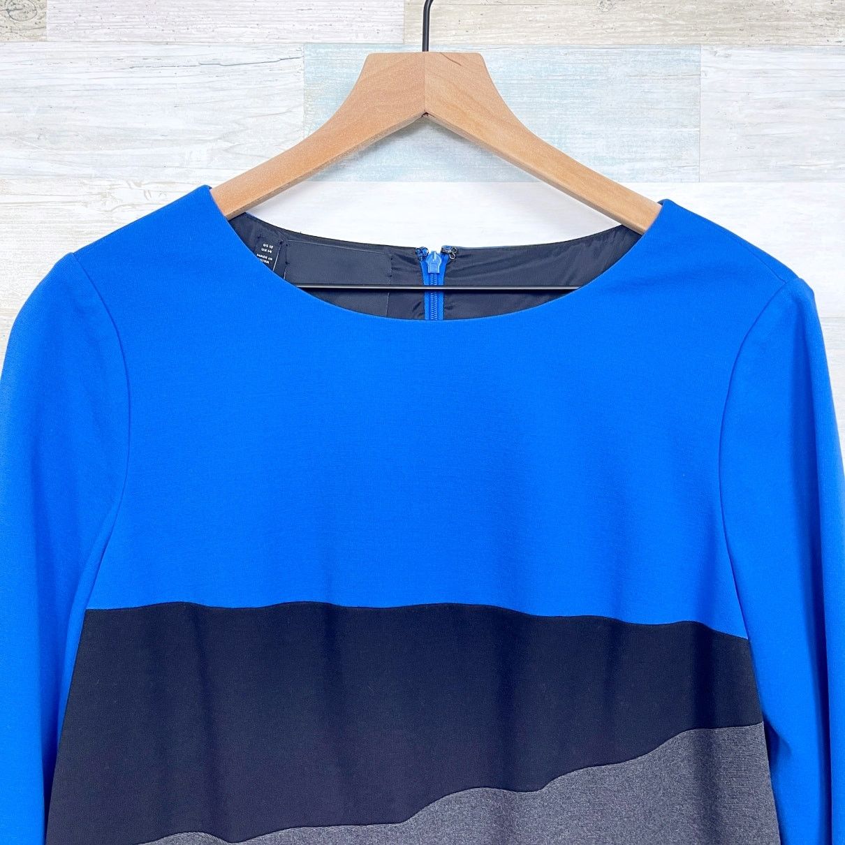 Other CARLISLE Colorblock Ponte Sheath Dress Blue Black Womens 12 Size XL / US 12-14 / IT 48-50 - 2 Thumbnail