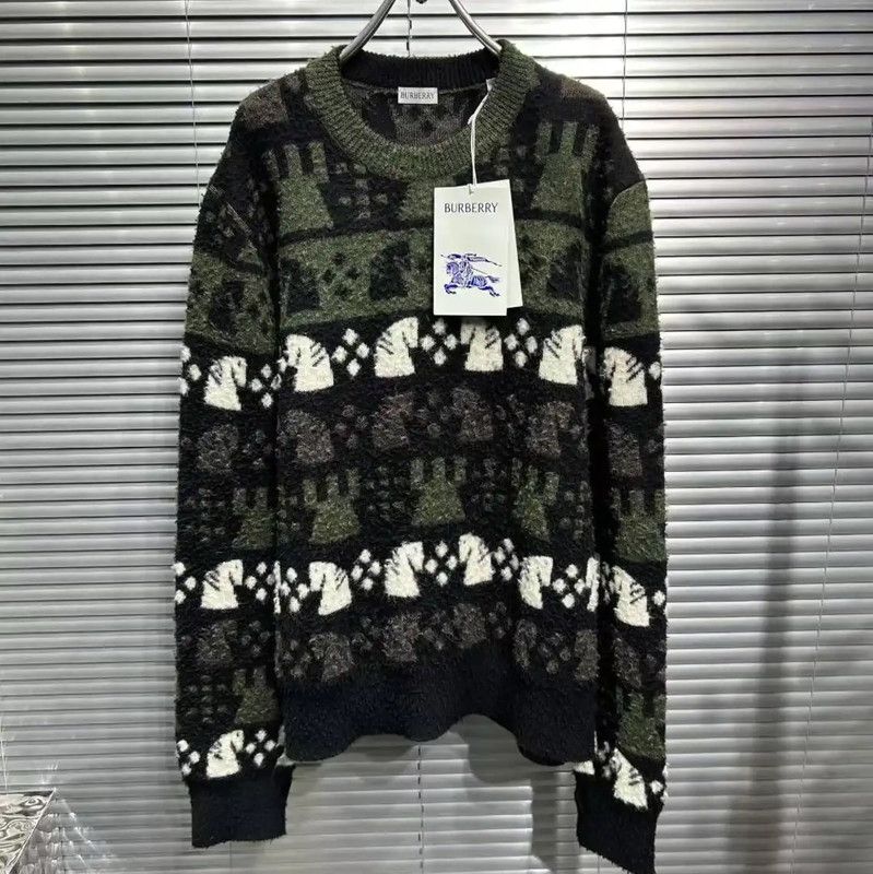 Burberry Burberry Multicolor Wool Knit Sweater for Men Size US XL / EU 56 / 4 - 1 Thumbnail