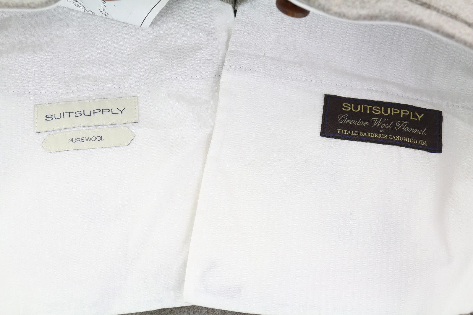 Suitsupply SOHO SATU UK26R Grey Melange Wool Flannel Trousers 84337 Size US 26 / EU 42 - 8 Thumbnail