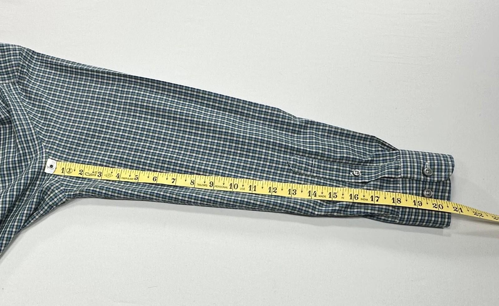 Egara Egara Plaid Non-Iron 100% Cotton Button Up Blue/Green Mens M Size US M / EU 48-50 / 2 - 5 Thumbnail
